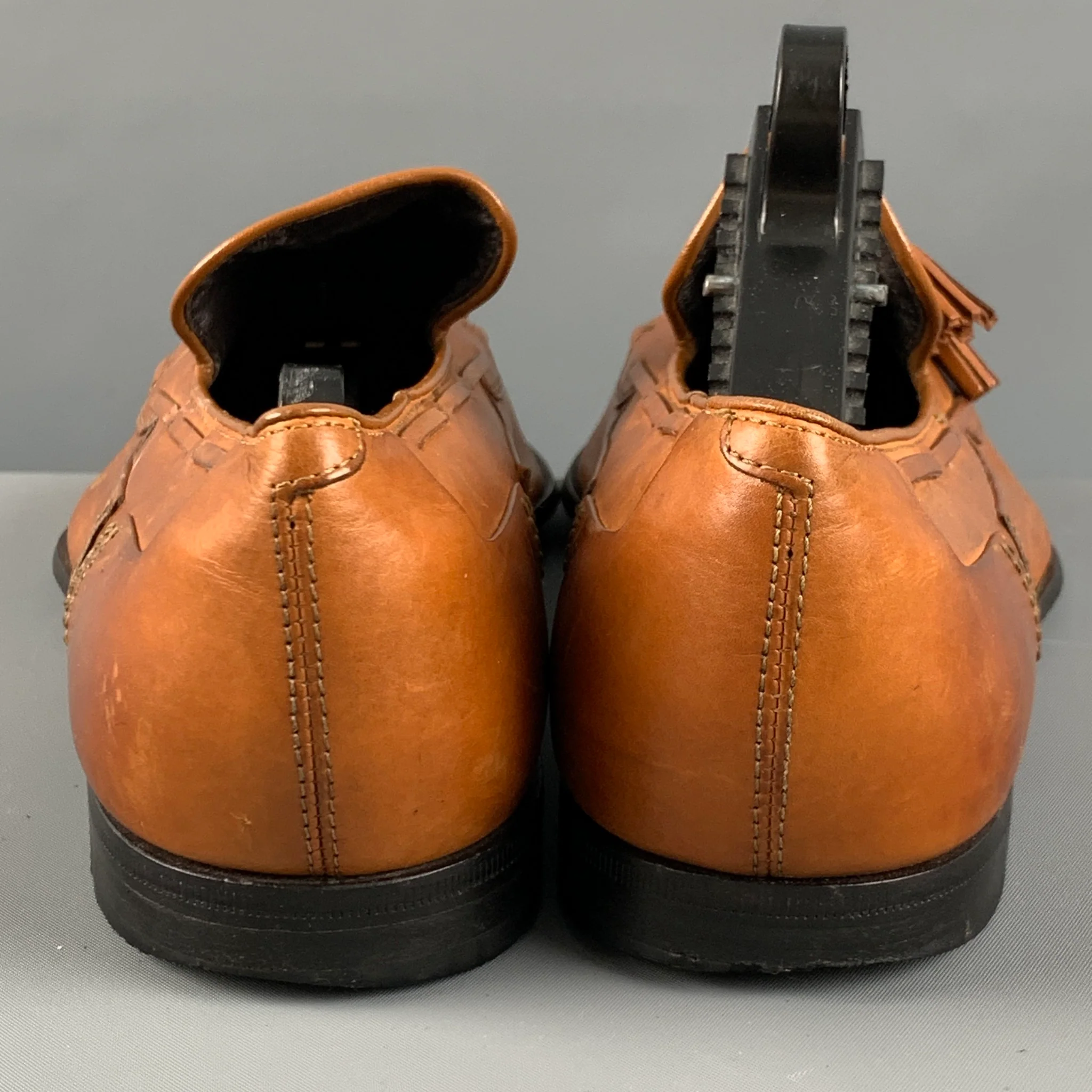 BALLY Size 9.5 Camel Leather Tassels Loafers - Image 3