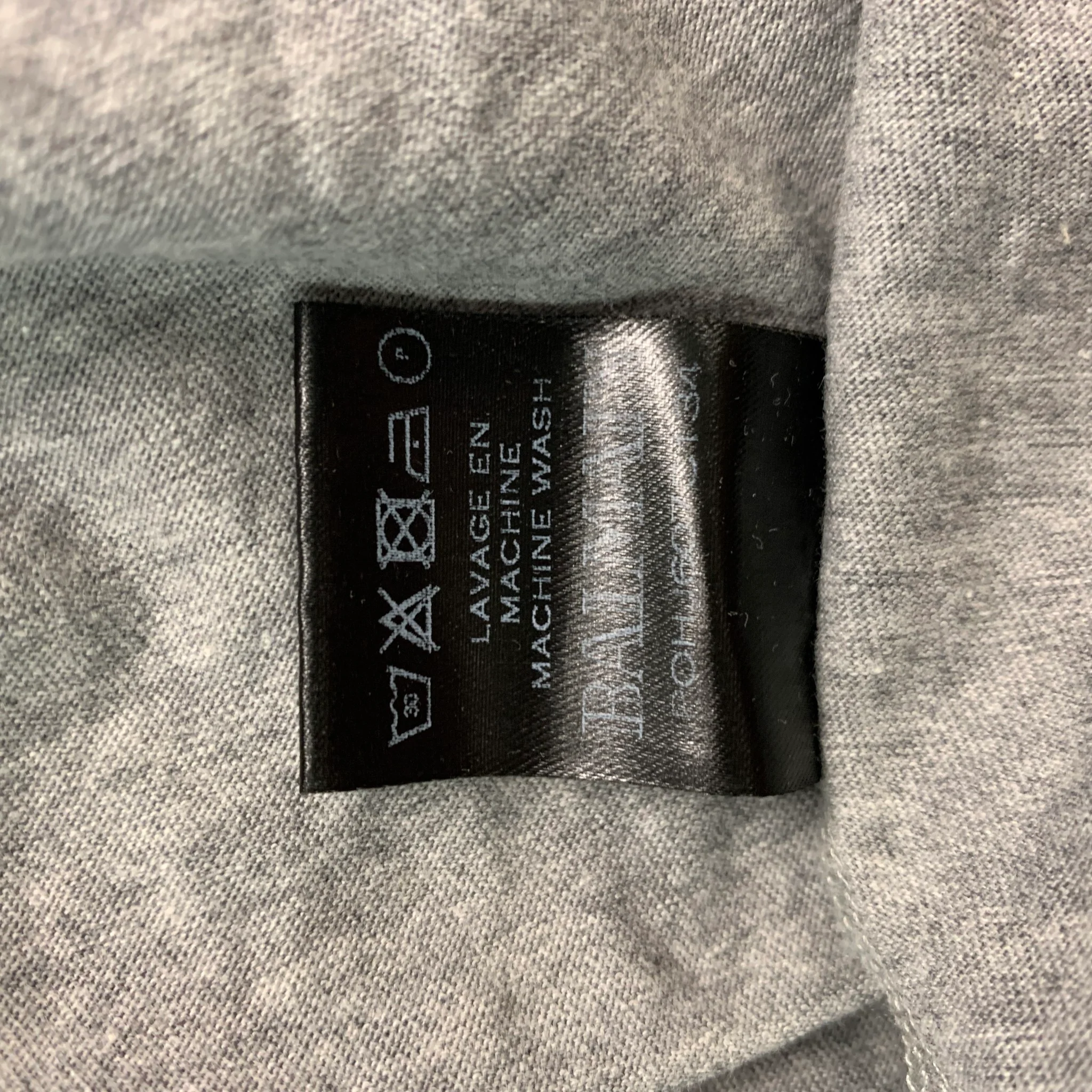 BALMAIN Size M Grey Solid Cotton Crew-Neck T-shirt - Image 6