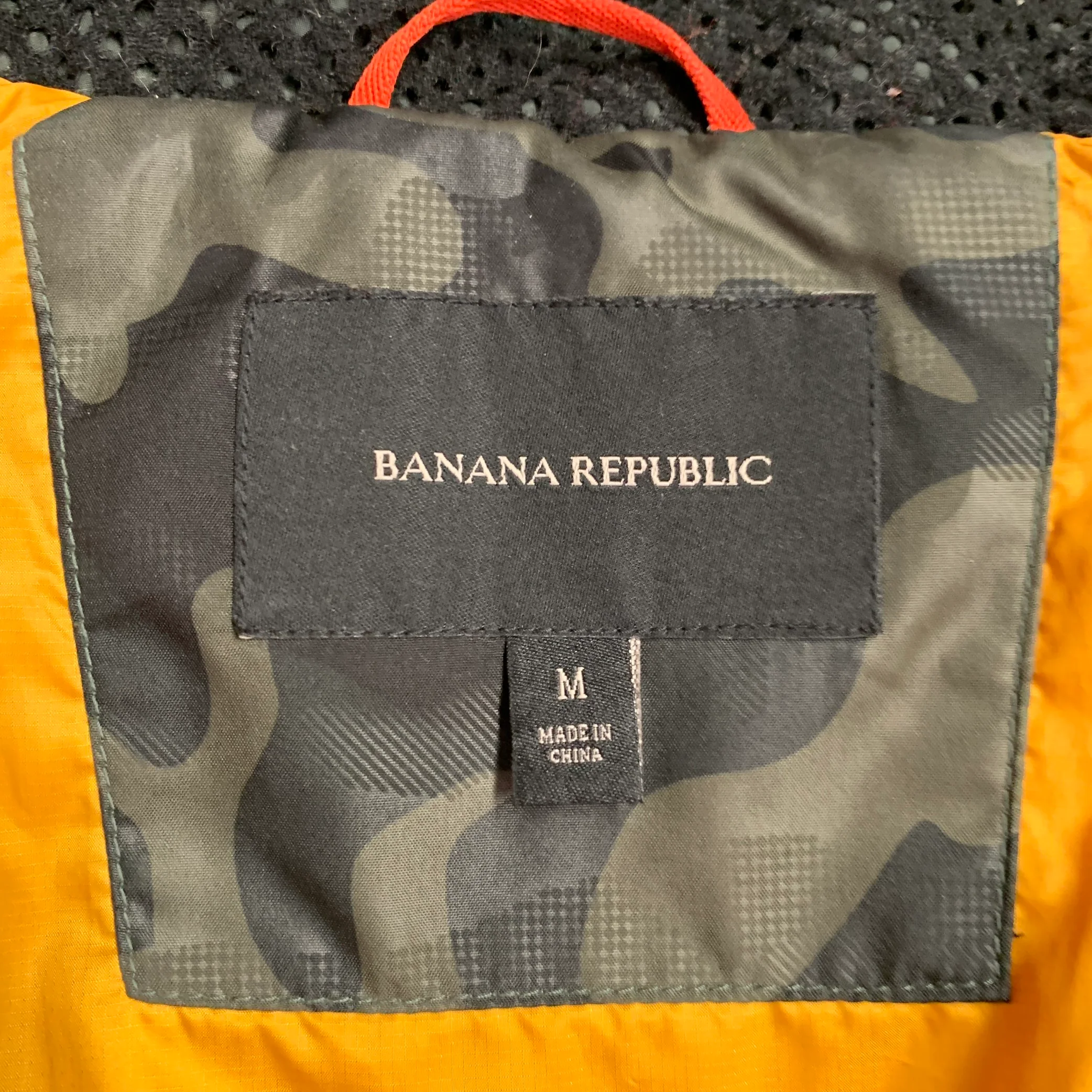BANANA REPUBLIC Size M Green Brown Camouflage Polyester Padded Coat - Image 4