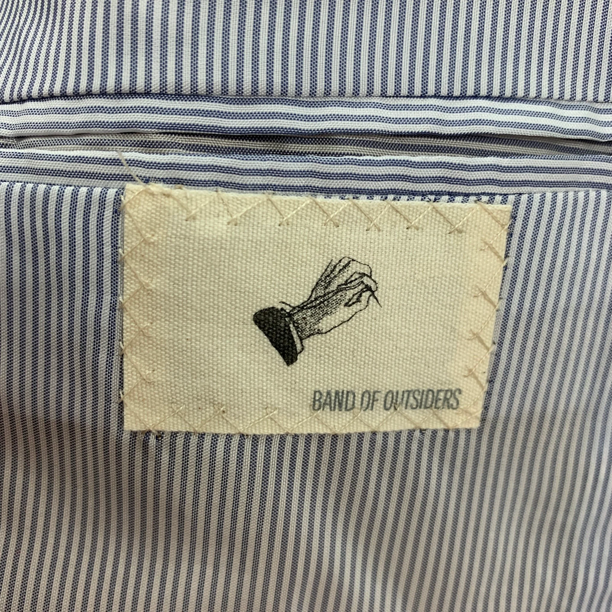 BAND OF OUTSIDERS Size 36 White Navy Red Houndstooth Wool Sport Coat - Image 7