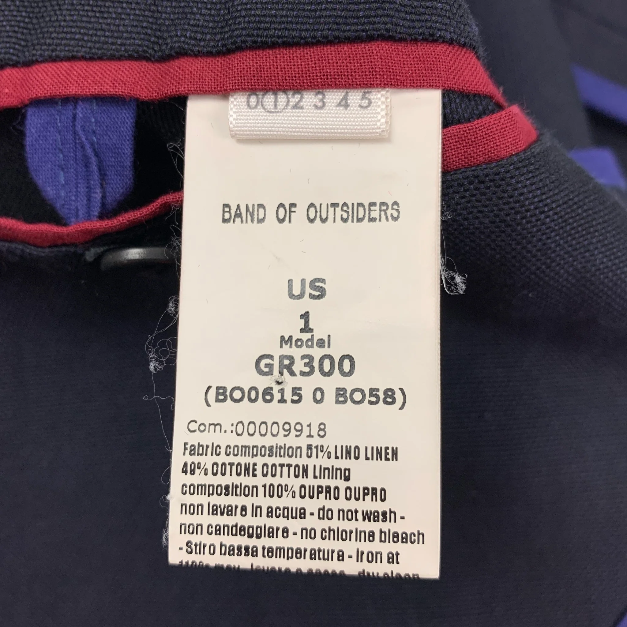 BAND OF OUTSIDERS Size 38 Navy Linen Cotton Sport Coat - Image 5
