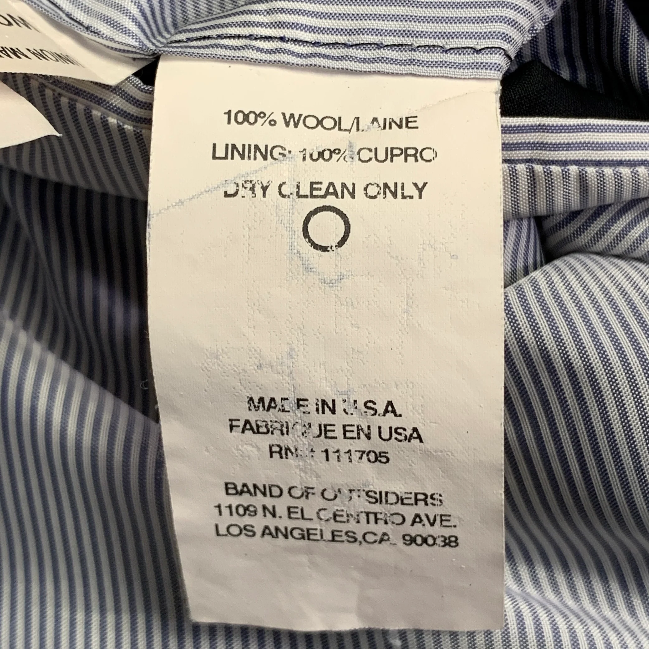 BAND OF OUTSIDERS Size 40 Regular Navy Grey Stripe Wool Notch Lapel Sport Coat - Image 9