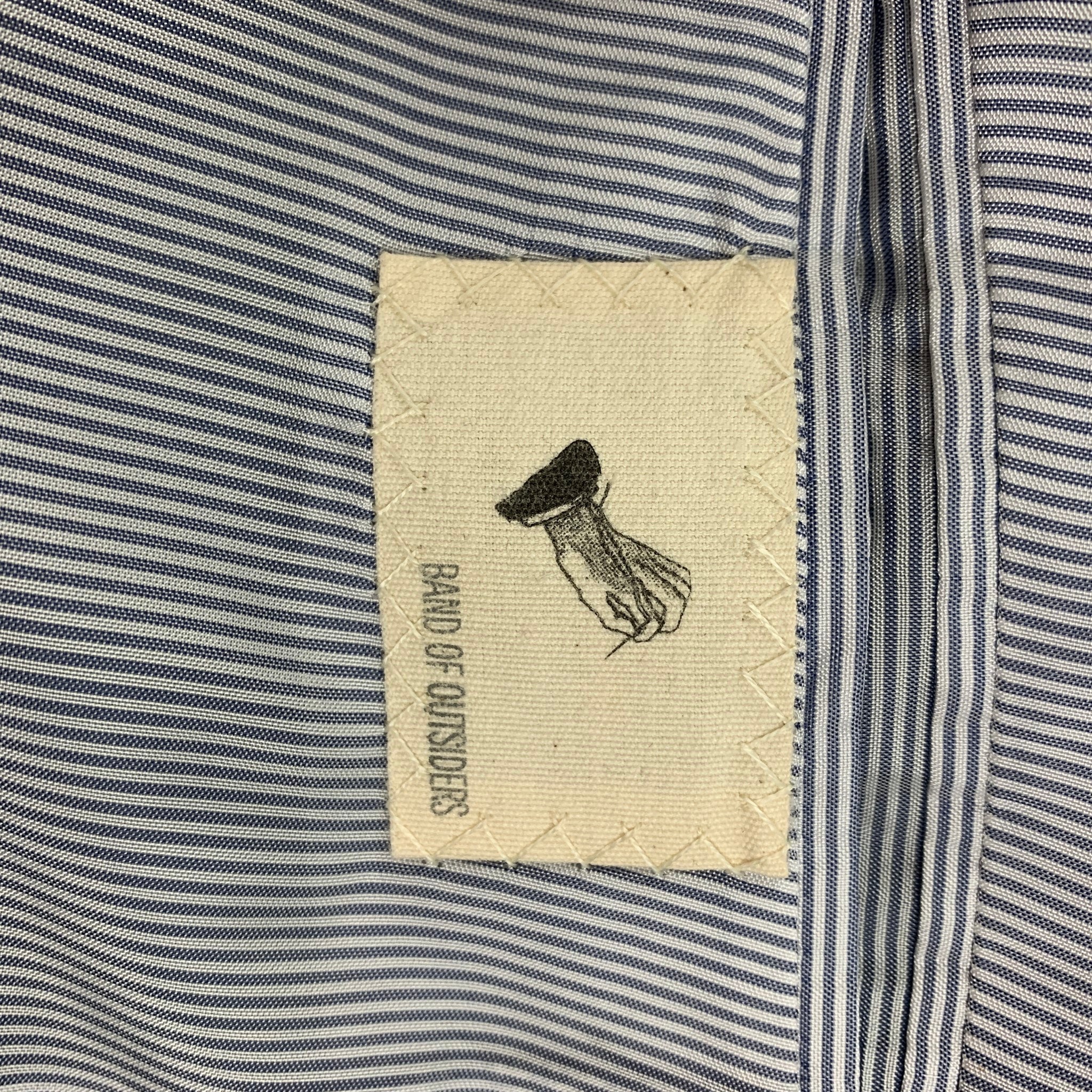 BAND OF OUTSIDERS Size 42 Black White Houndstooth Wool Sport Coat - Image 6