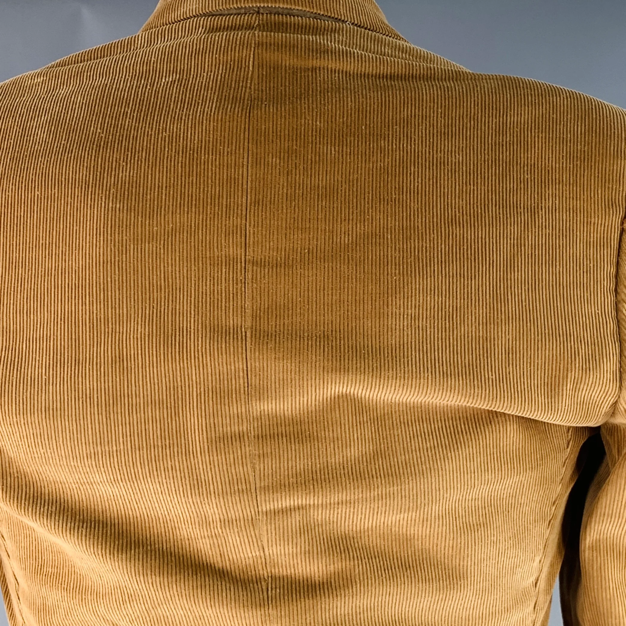 BAND OF OUTSIDERS Size S Tan Corduroy Cotton Notch Lapel Suit - Image 10