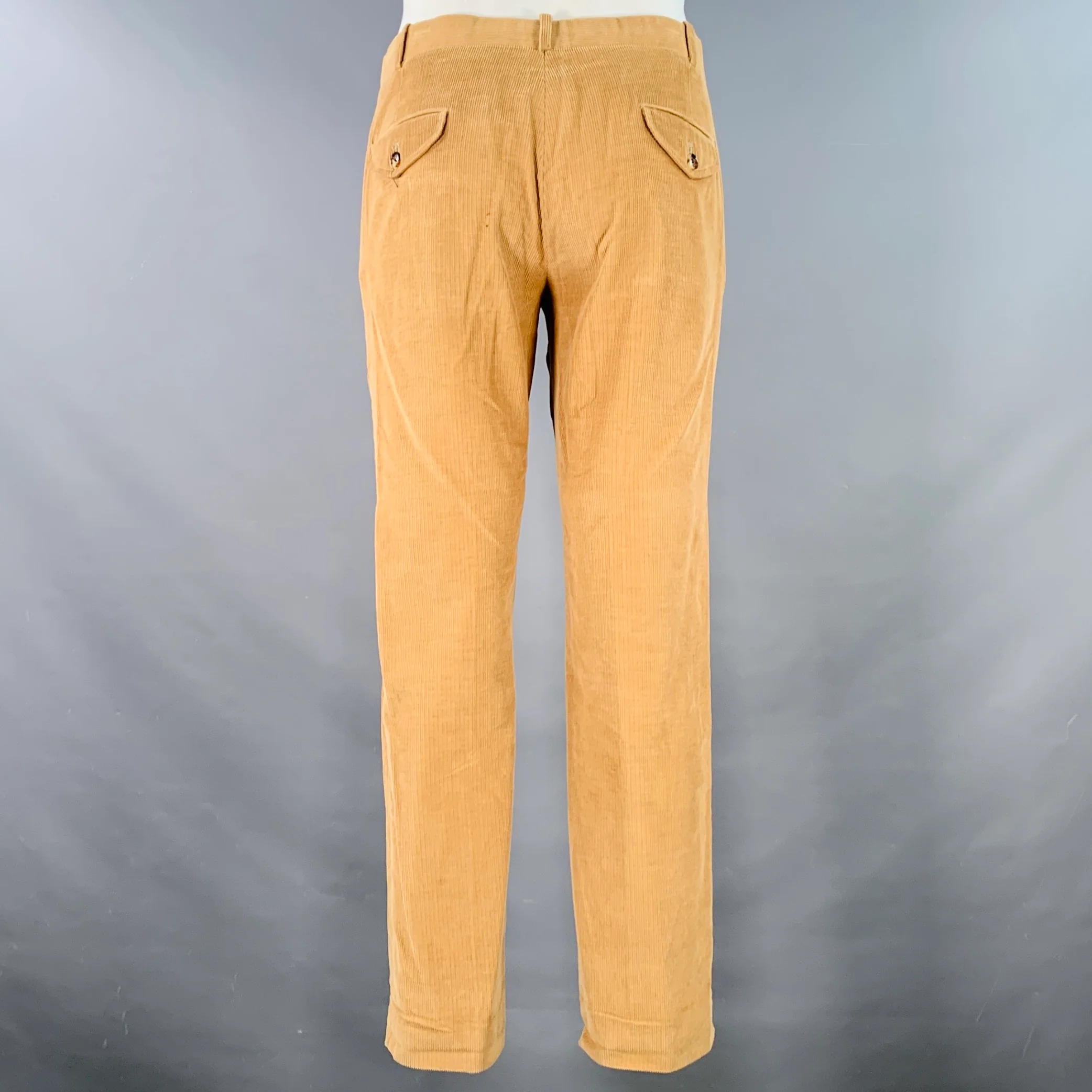 BAND OF OUTSIDERS Size S Tan Corduroy Cotton Notch Lapel Suit - Image 6