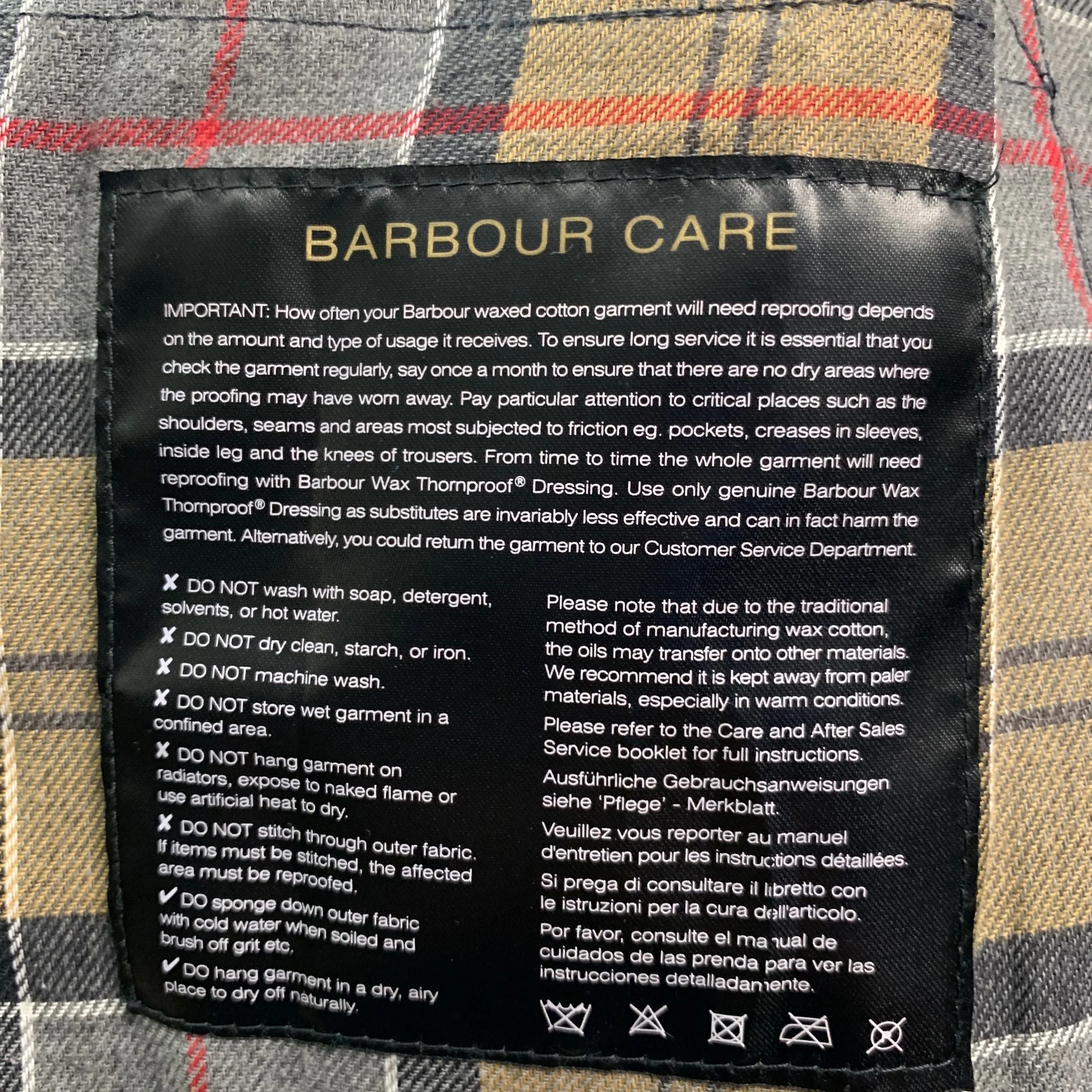 BARBOUR Size M Black Cotton Zip & Snaps Jacket - Image 5
