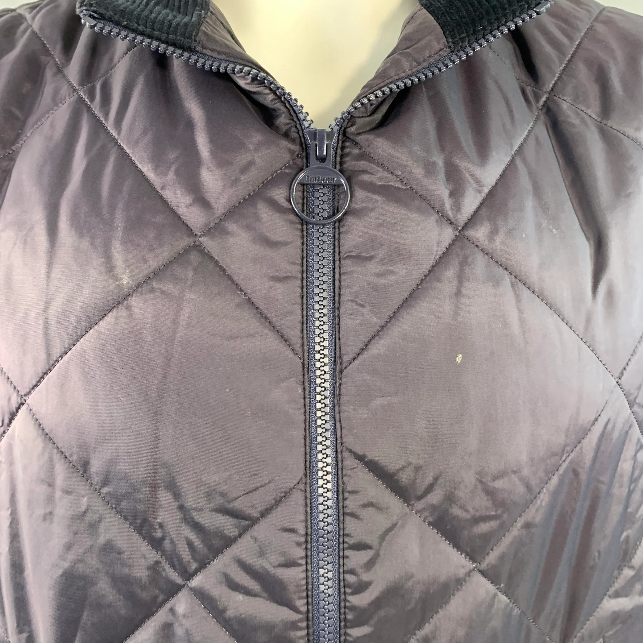 BARBOUR Size XL Finn Navy Quilted Polyamide Zip Up Puffer Vest - Image 6