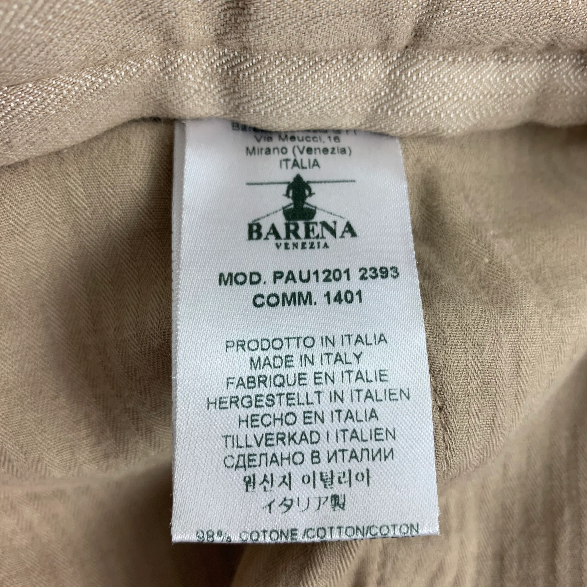 BARENA Size 30 Tan Black Cotton Casual Pants - Image 3