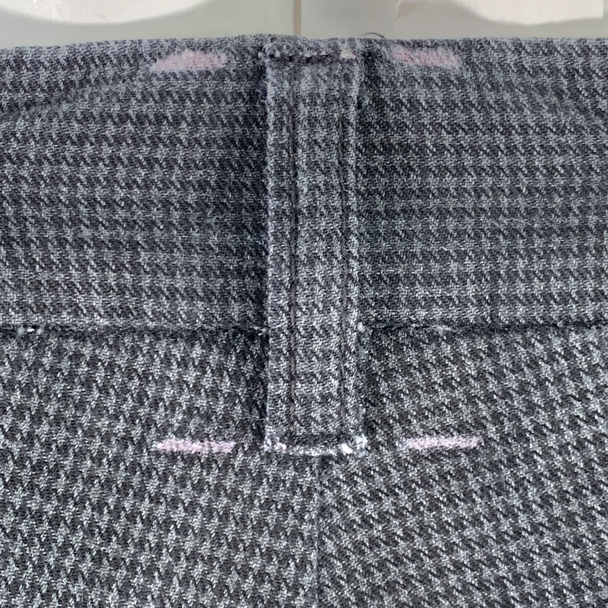BARENA Size 35 Grey Black Houndstooth Cotton Blend Cuffed Dress Pants - Image 5