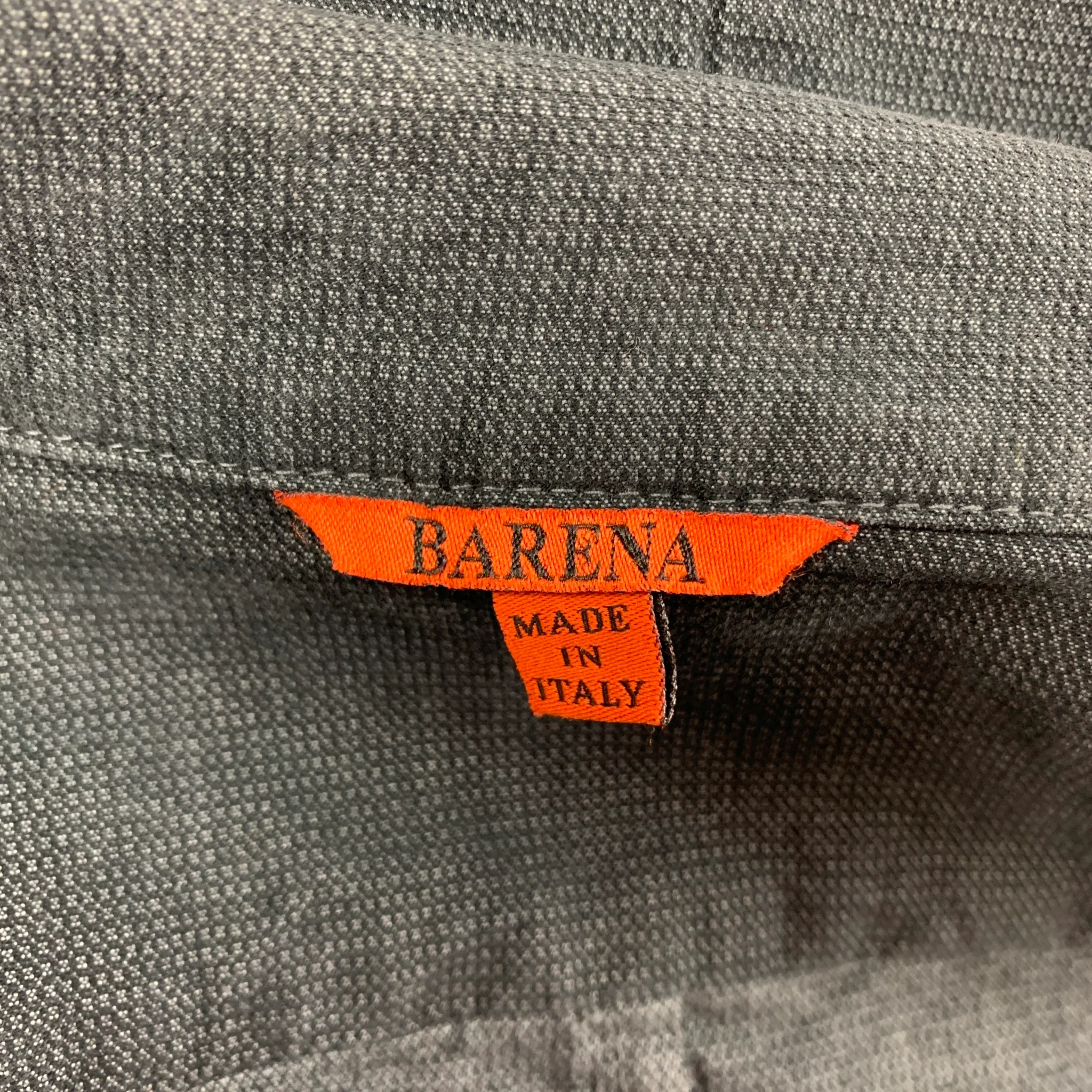 BARENA Size XL Gray Cotton Blend Patch Pocket Jacket - Image 6