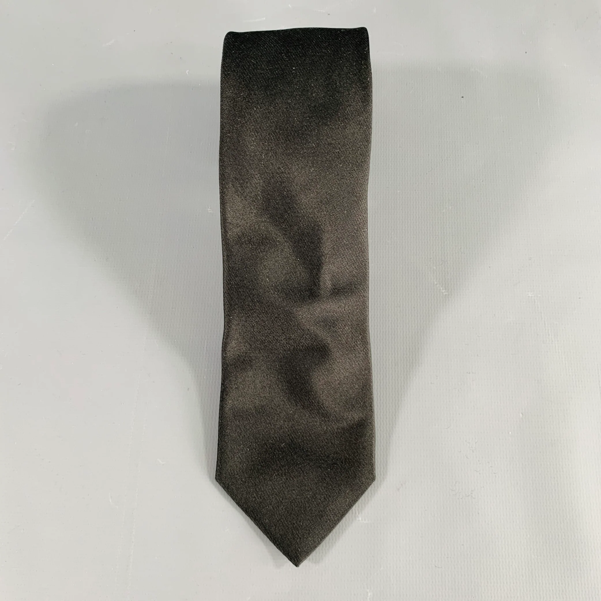 BARNEY'S NEW YORK Black Silk Tie - Image 2