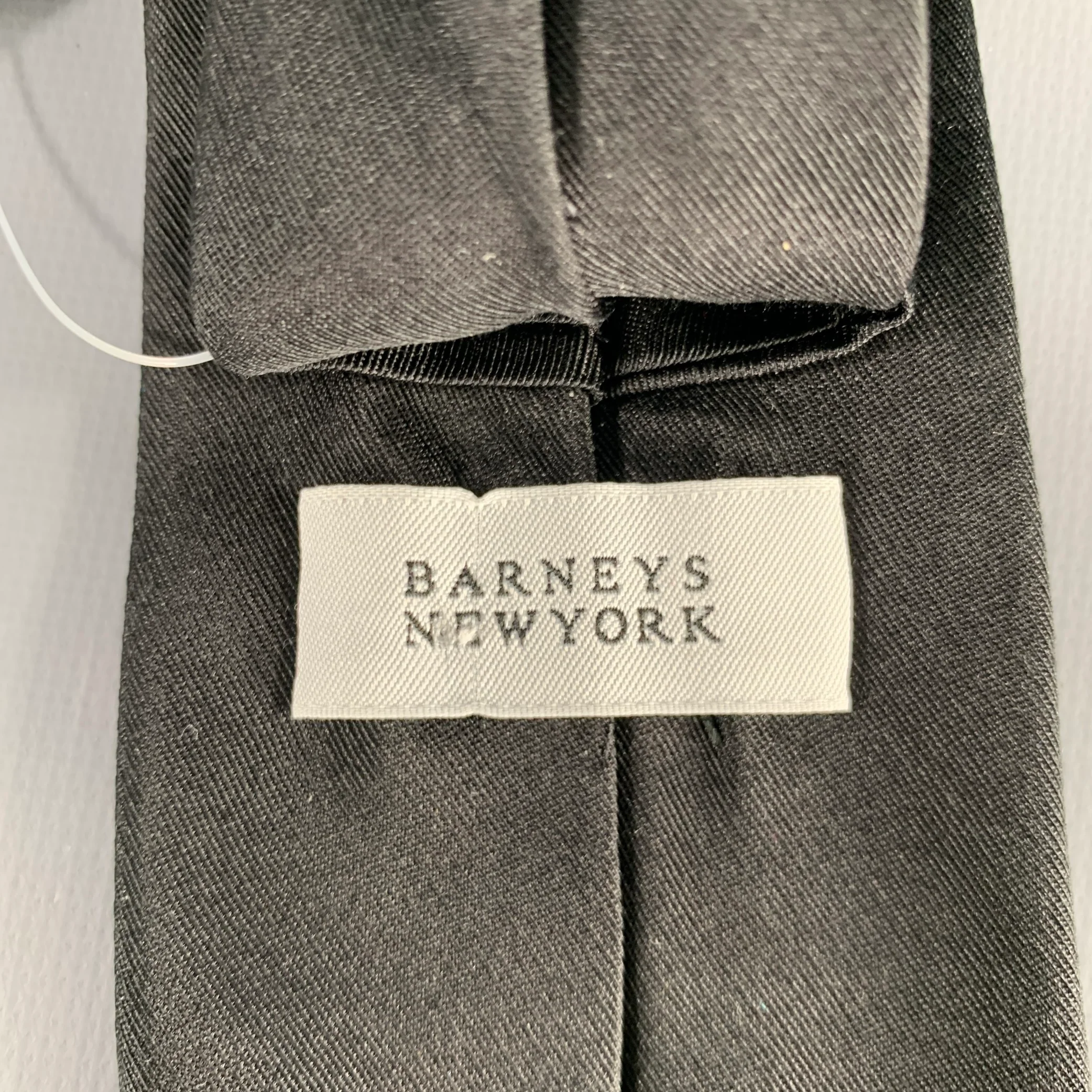BARNEY'S NEW YORK Black Silk Tie - Image 3
