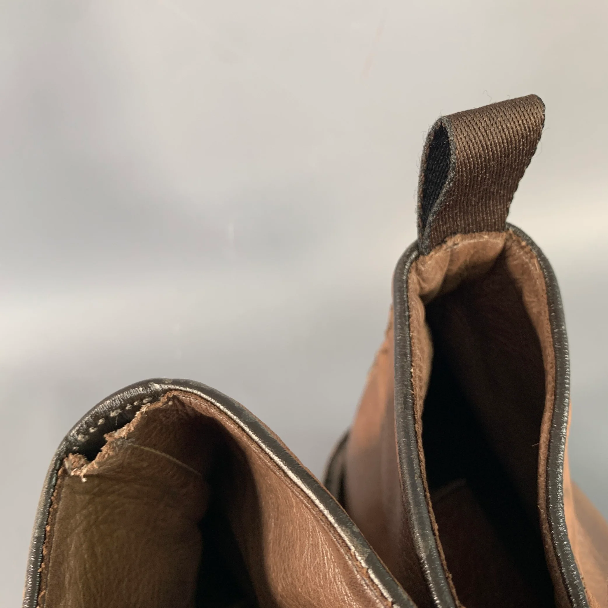 BARNEY'S NEW YORK Size 9 Brown Leather Lace-Up Boots - Image 9