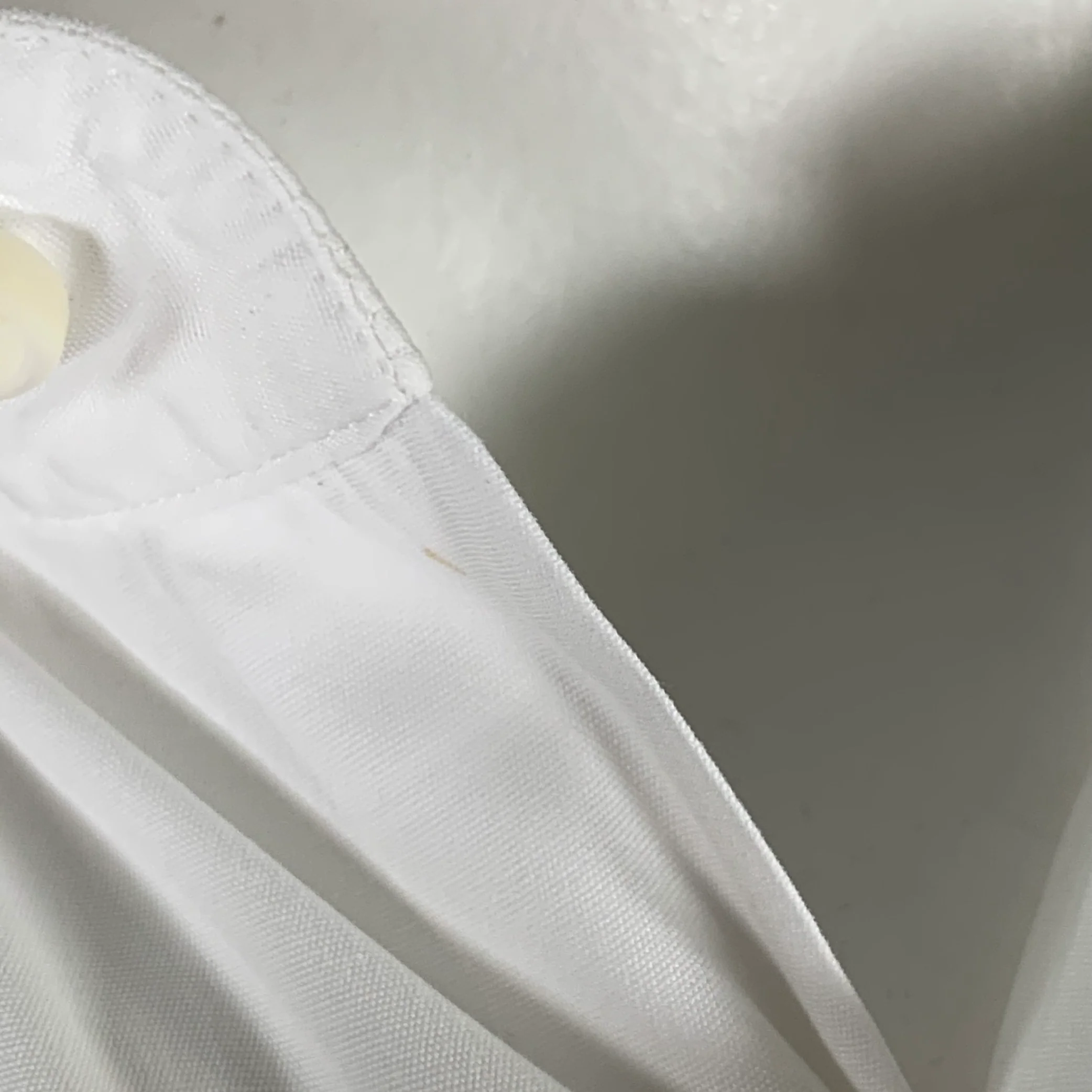 BARNEY'S NEW YORK Size L White Cotton Spread Collar Long Sleeve Shirt - Image 5