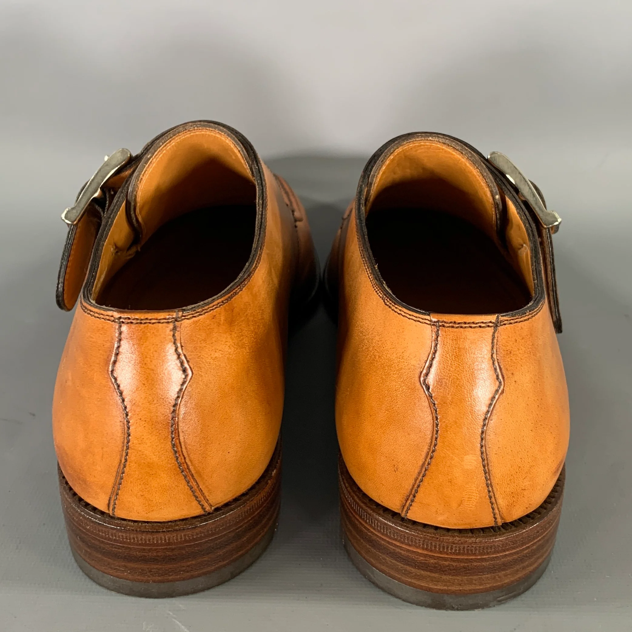 BARRETT Size 9.5 Tan Brown Leather Monk Strap Loafers - Image 3
