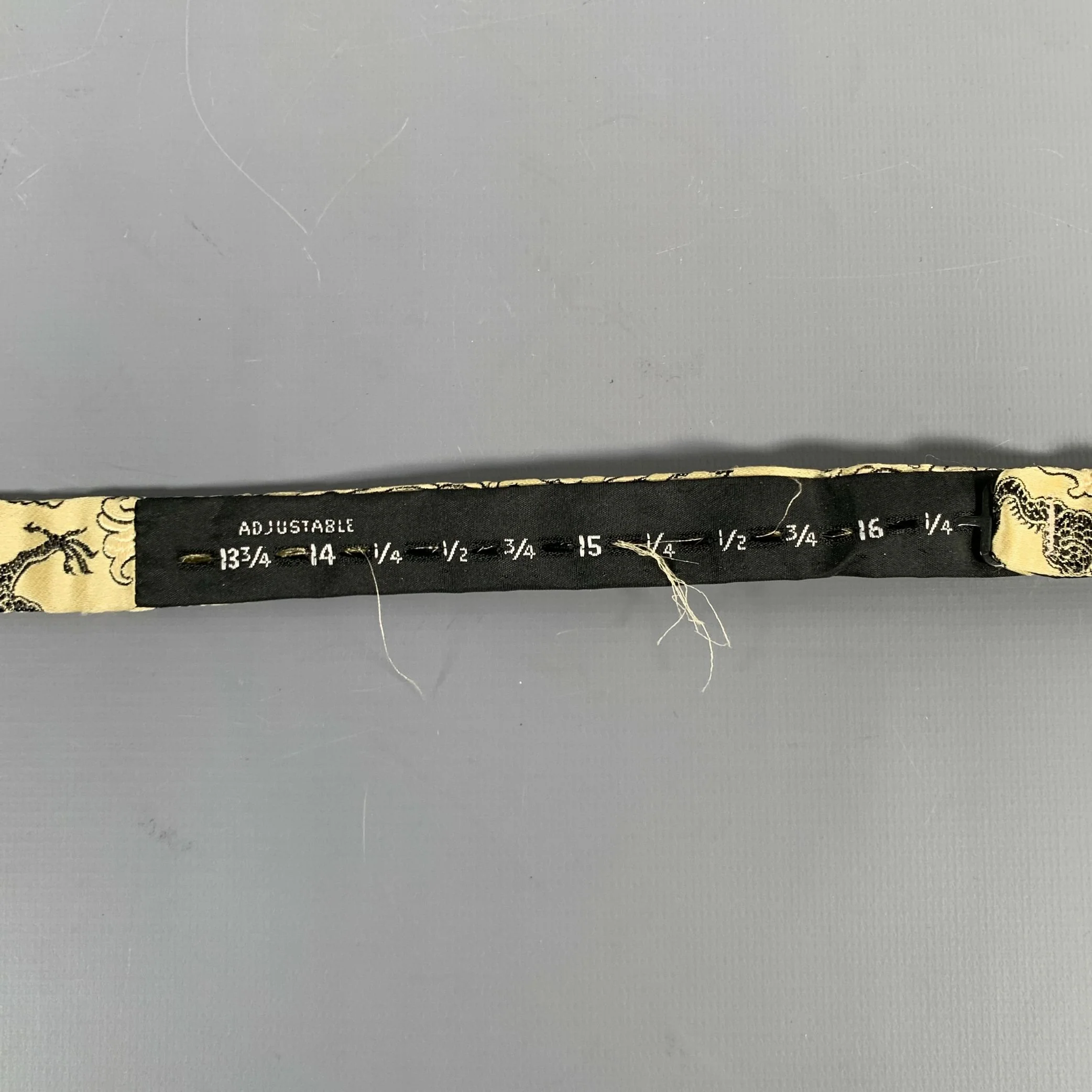 BARUCH SHEMTOV Gold Black Chinoiserie Bow Tie - Image 3