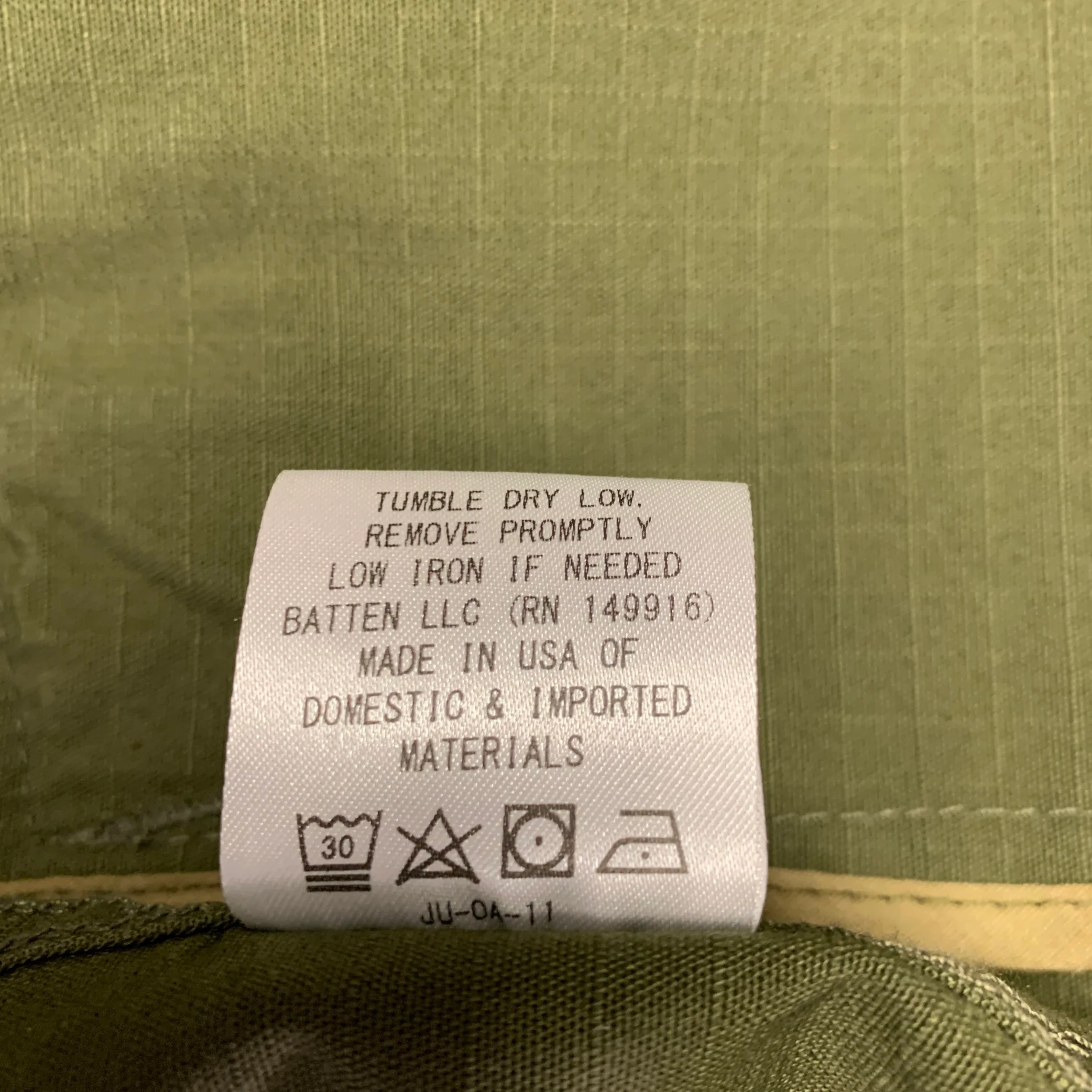 BATTENWEAR Size L -Beach Breaker- Green Cotton Parka Jacket - Image 6