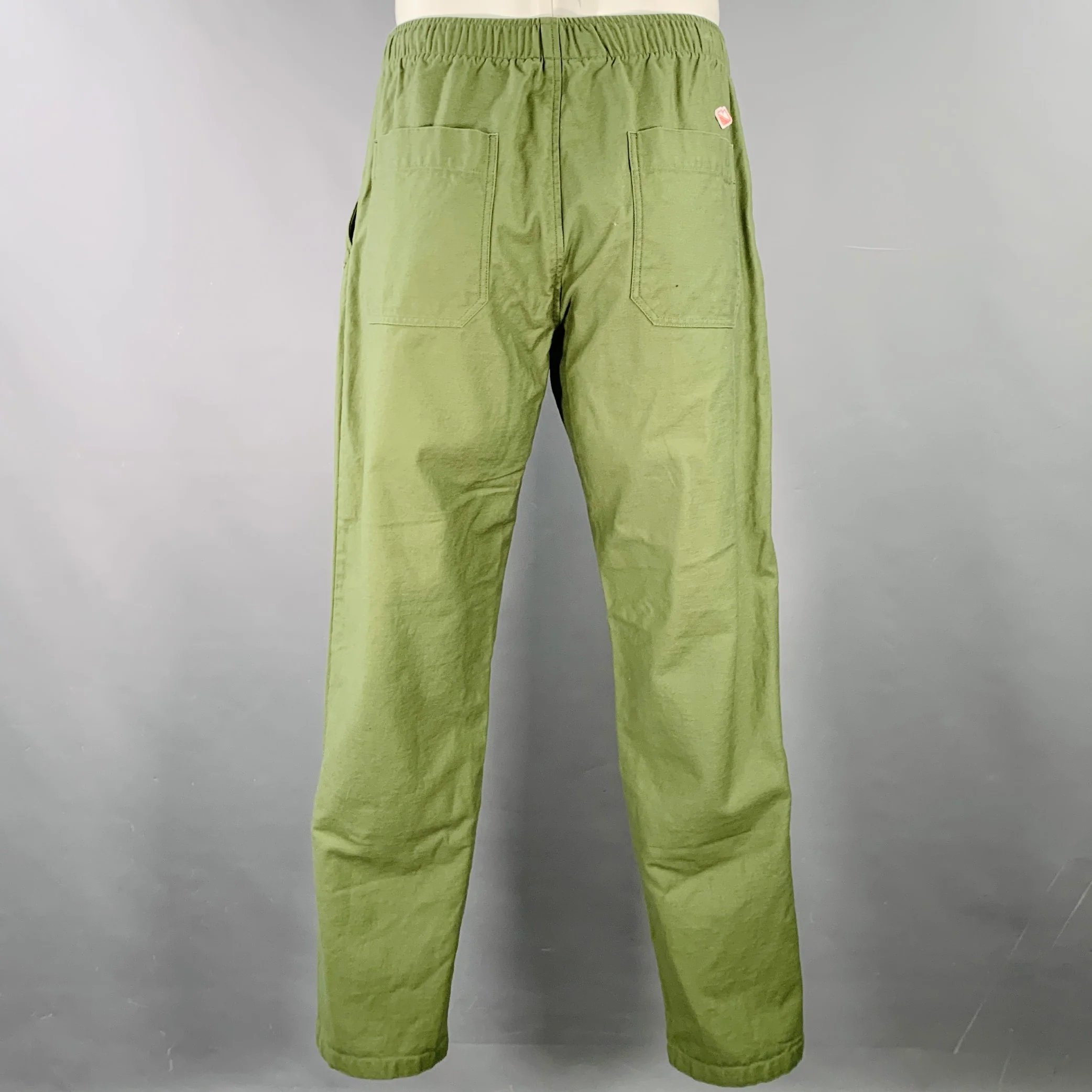 BATTENWEAR Size L Olive Cotton Drawstring Waistband Casual Pants - Image 2