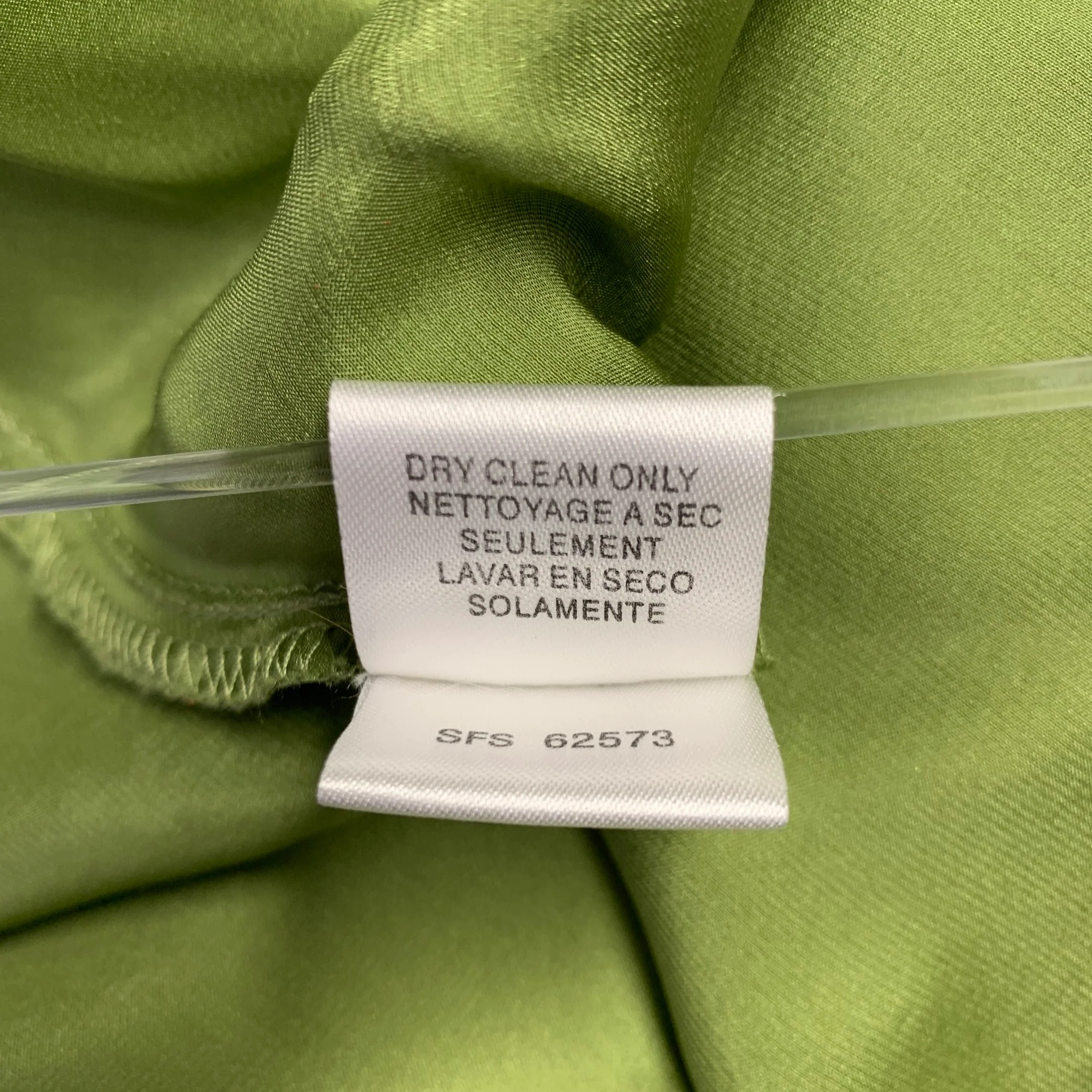 BCBG Size 12 Green Silk Mixed Fabrics Halter Mid Calf Dress - Image 8