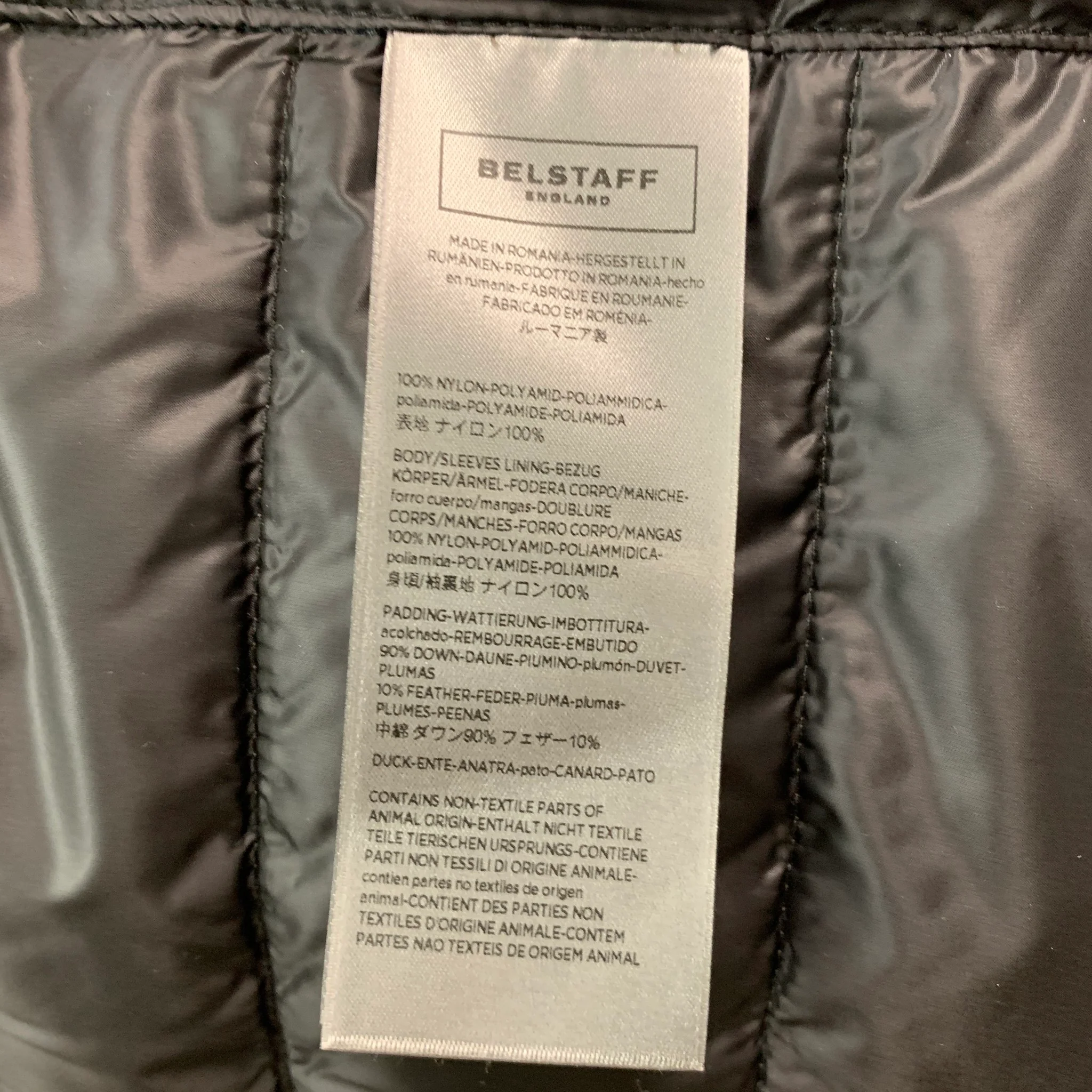 BELSTAFF Size 38 Grey Quilted Nylon Windbreaker Jacket - Image 5