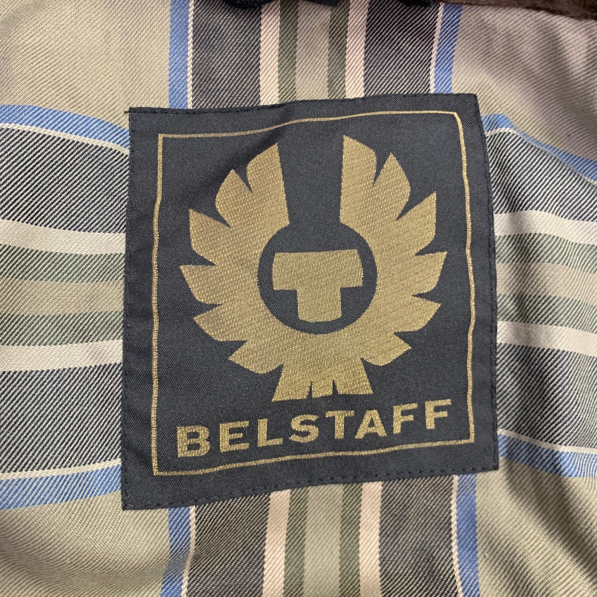 BELSTAFF Size 44 -Trialmaster- Olive Waxed Cotton Belted Jacket - Image 4