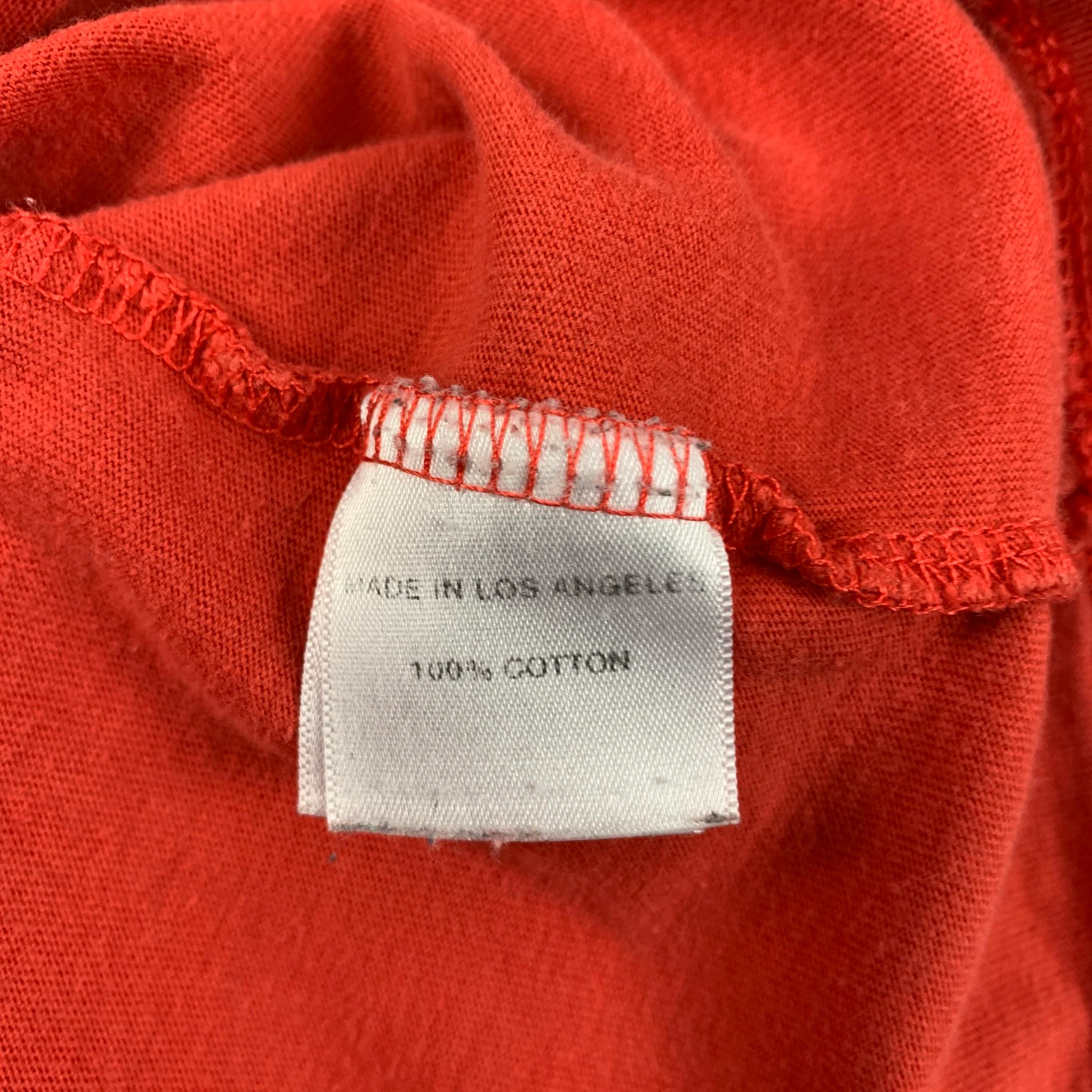BIANCA CHANDON Size M Red Cotton Patch Pocket T-shirt - Image 4