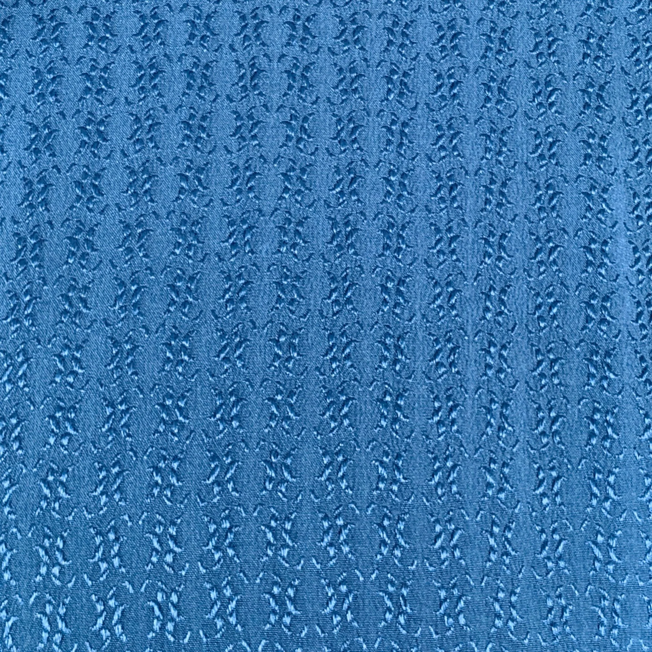BILLIONAIRE COUTURE Size XL Blue Jacquard Silk Button Up Long Sleeve Shirt - Image 2