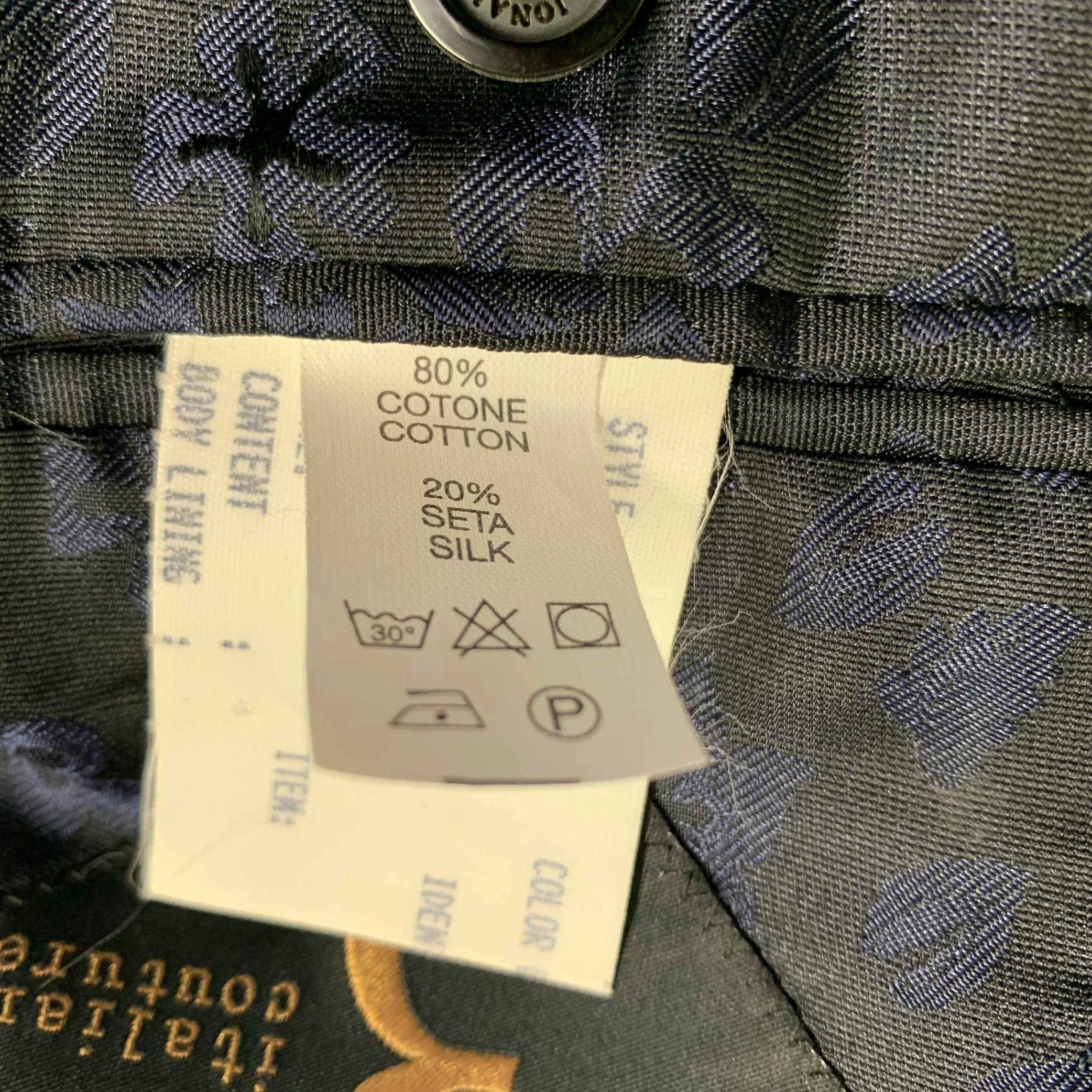 BILLIONAIRE ITALIAN COUTURE Size 38 Black Cotton Silk Shawl Collar Sport Coat - Image 8
