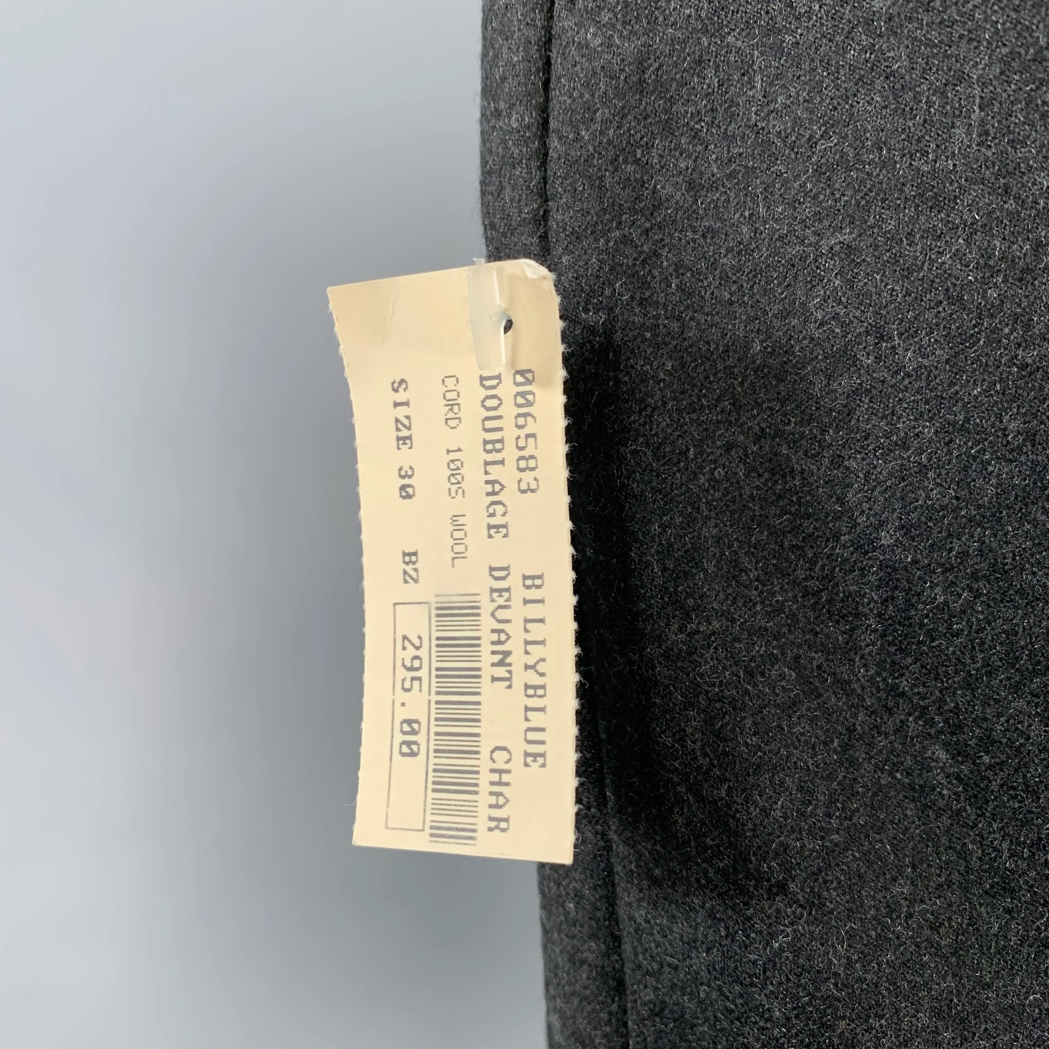 BILLY BLUE Size 30 Grey Charcoal Wool Pleated Dress Pants - Image 4