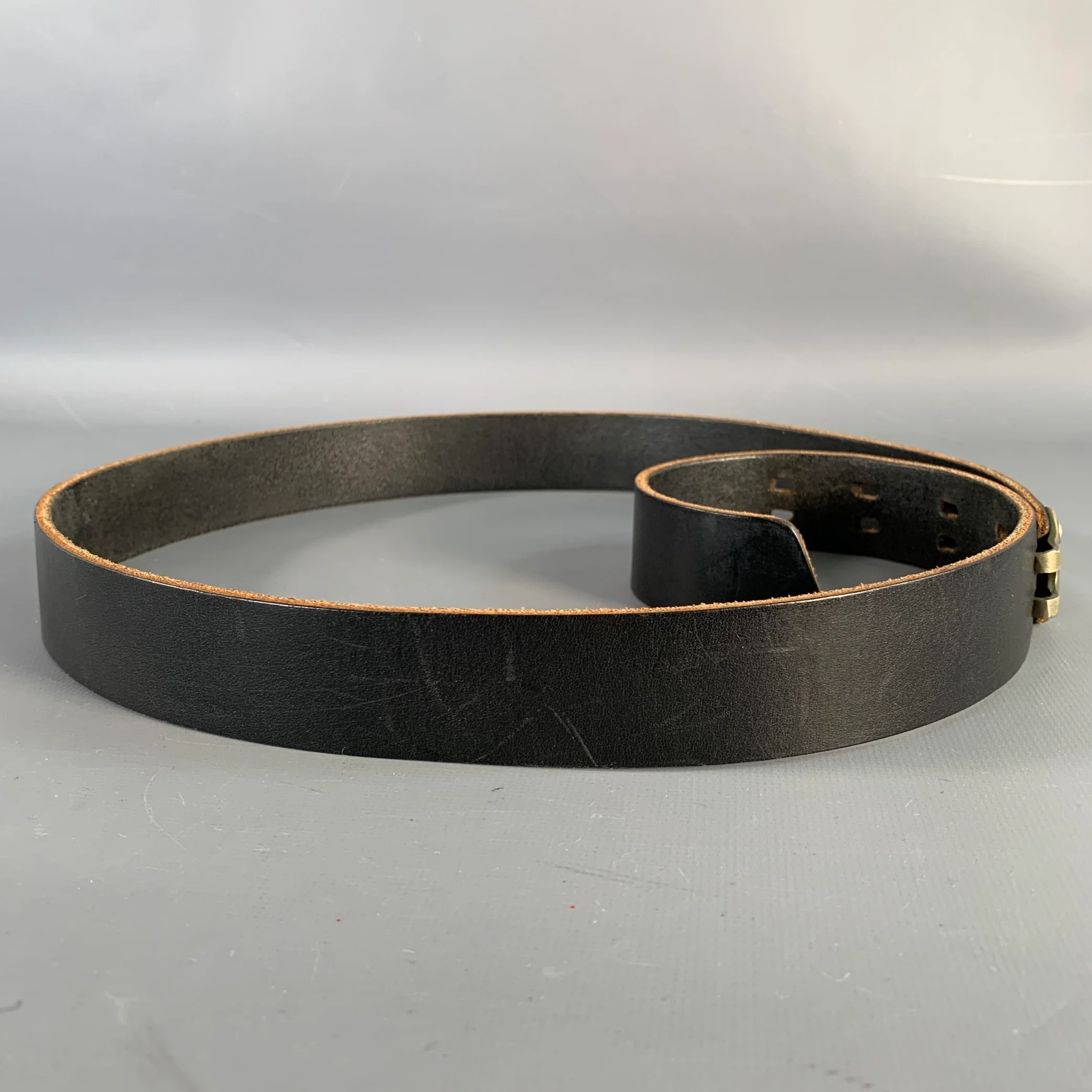 BILLY KIRK Size 32 Black Leather Claw Buckle Belt - Image 2