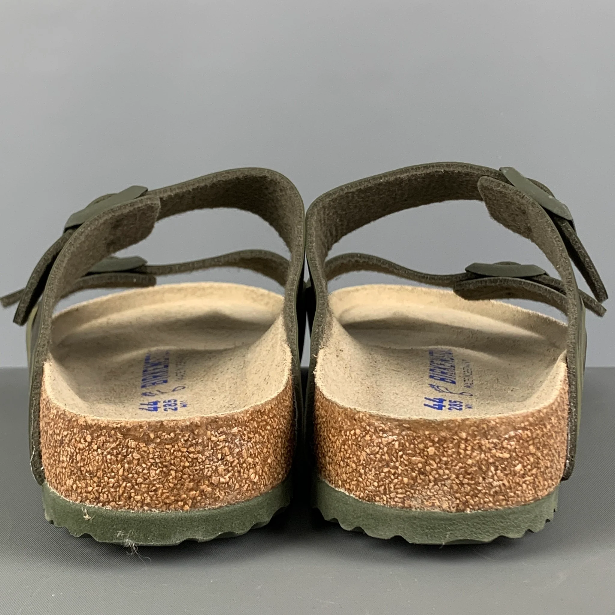 BIRKENSTOCK Size 11 Olive Camo Leather Sandals - Image 3
