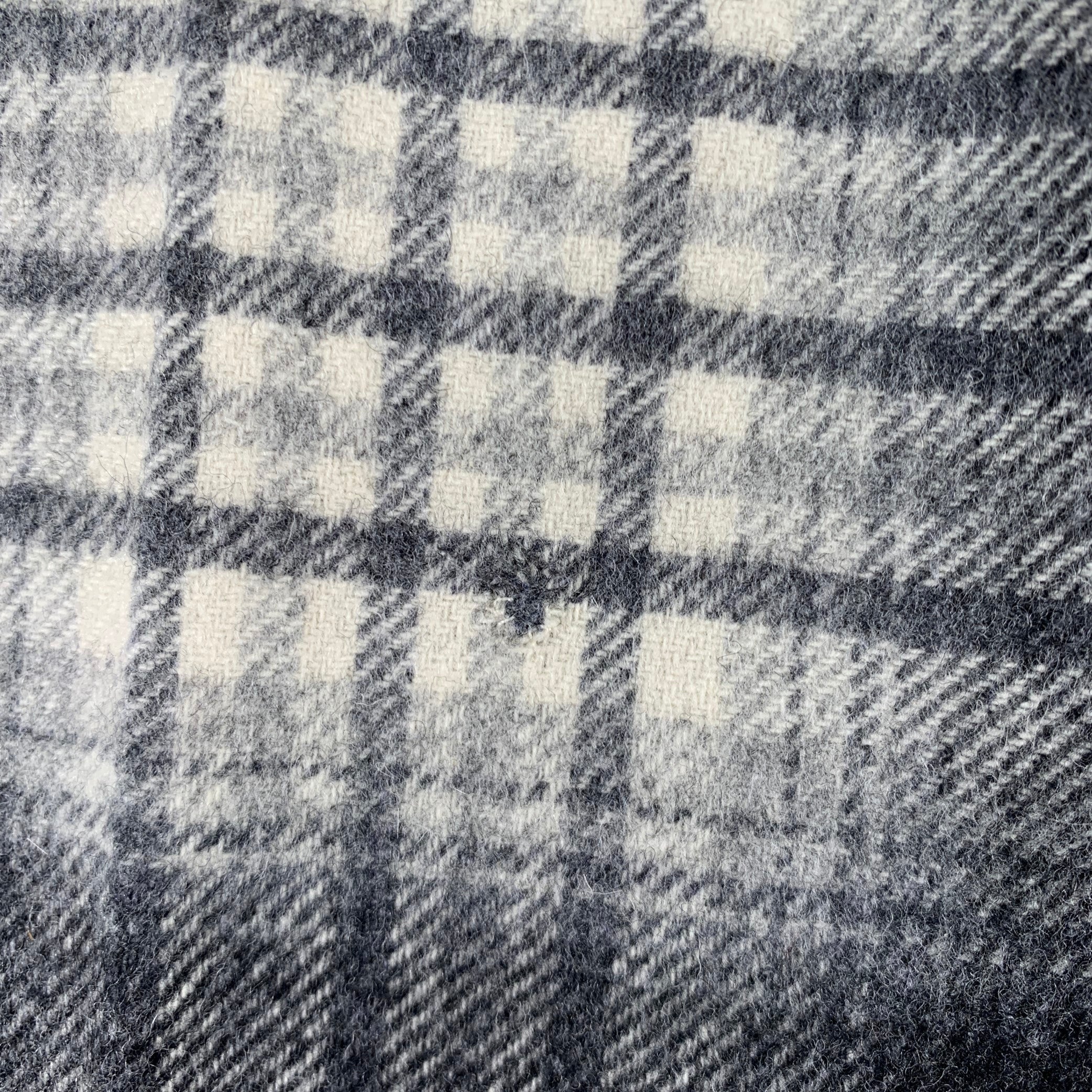 BLACK FLEECE Size 32 Grey White Plaid Wool Button Fly Dress Pants - Image 6