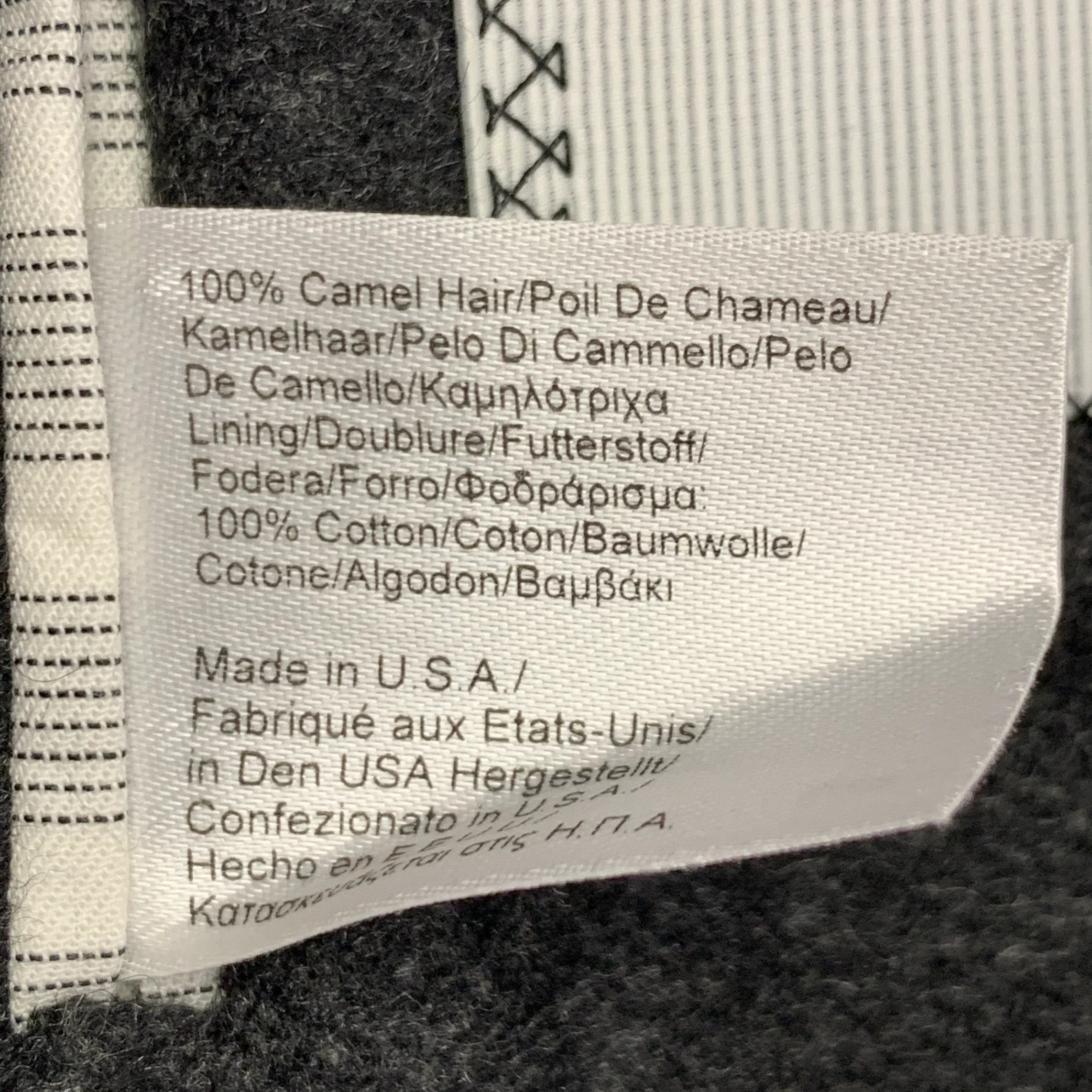 BLACK FLEECE Size 46 Charcoal Camel Hair Notch Lapel Sport Coat - Image 8