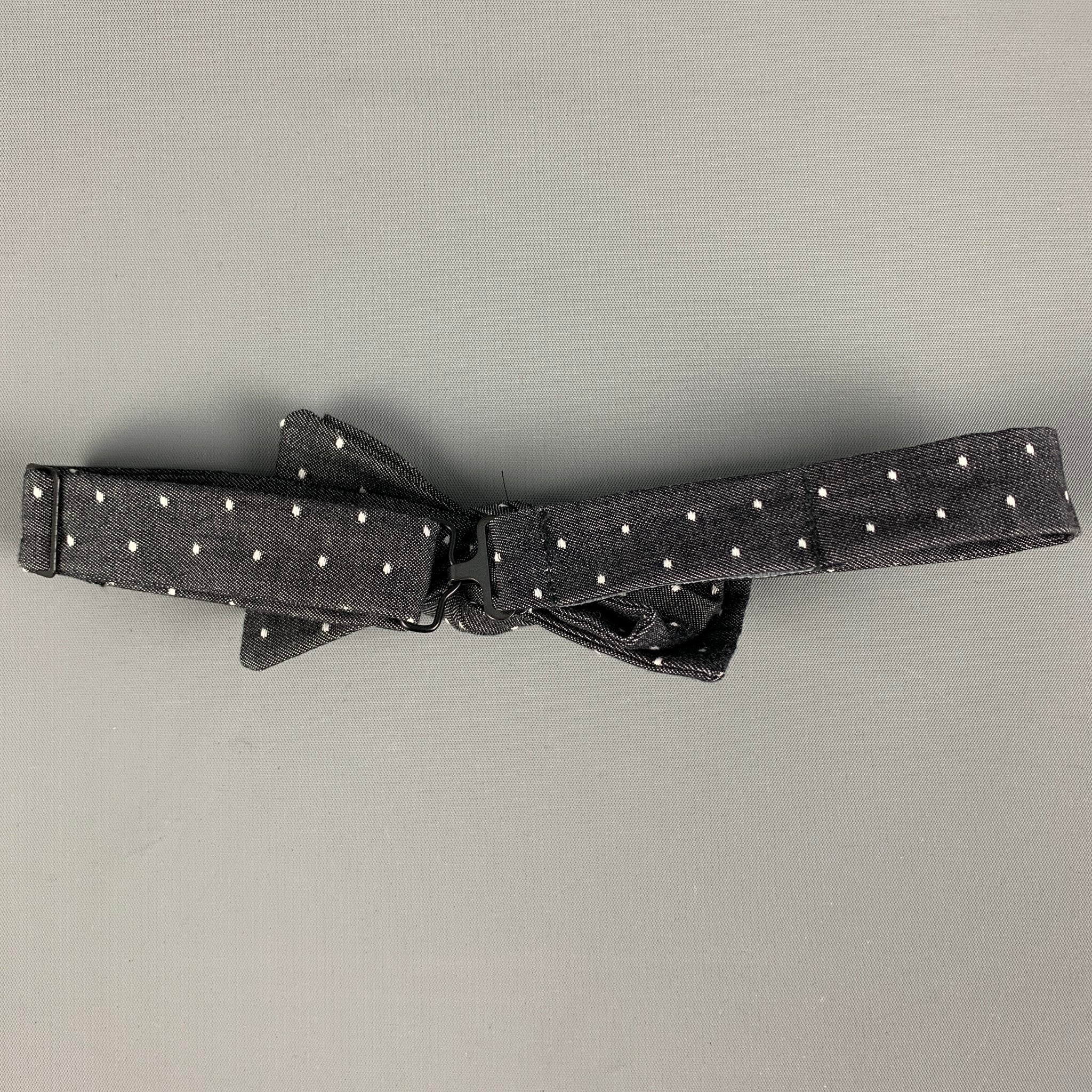 BLADE+BLUE Gray White Polka Dot Cotton Bow Tie - Image 2
