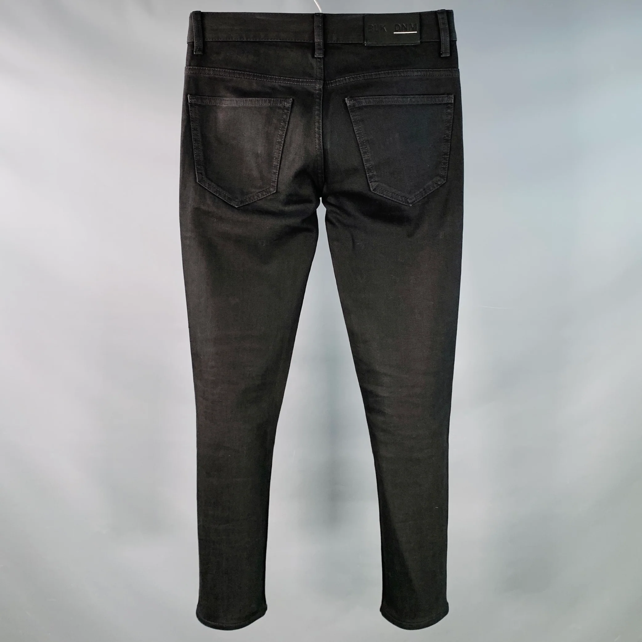 BLK DNM Size 28 Black Cotton Blend Twill Slim Tapered Jeans - Image 2
