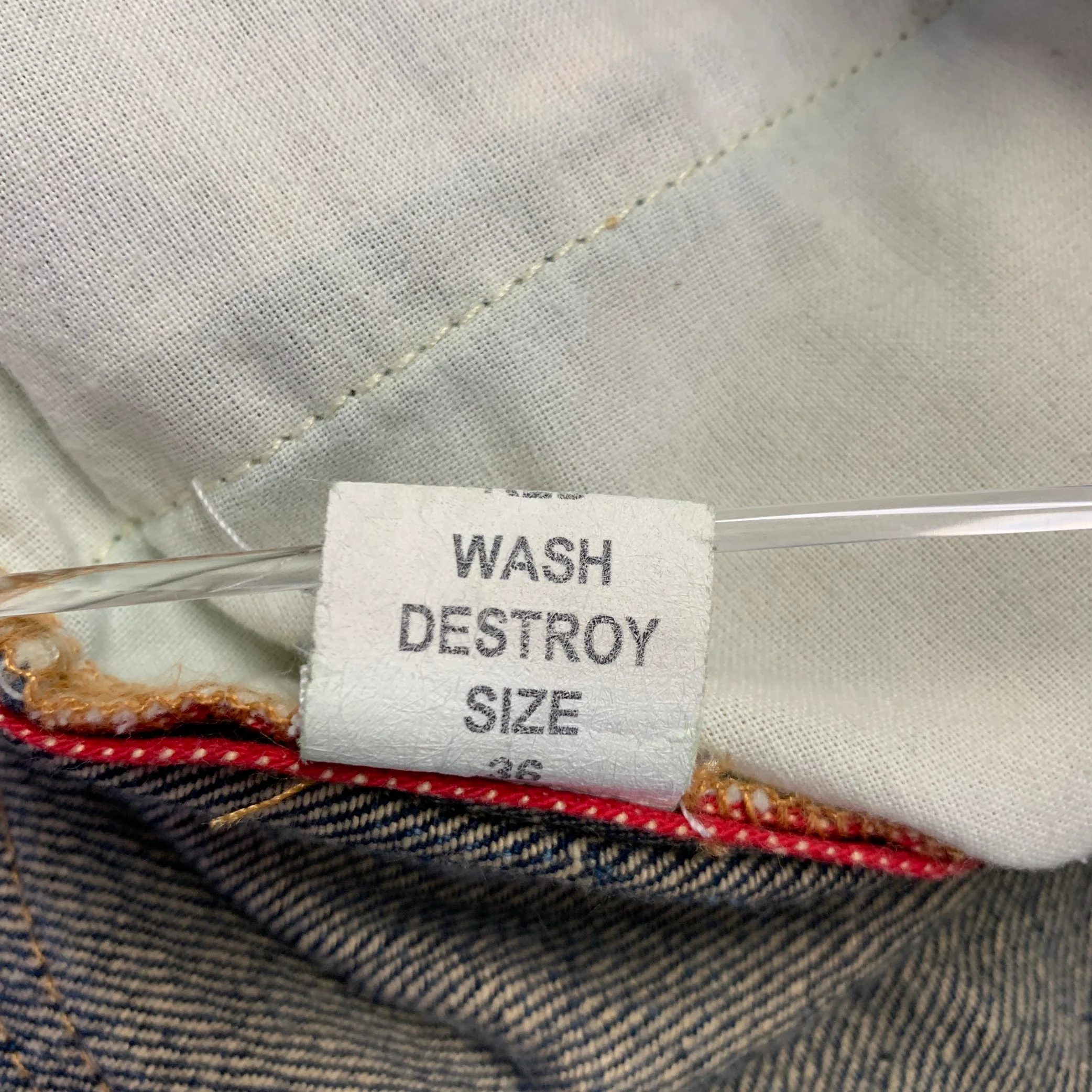 BLVCK SCVLE Size 36 Blue Distressed Button Fly Jeans - Image 6