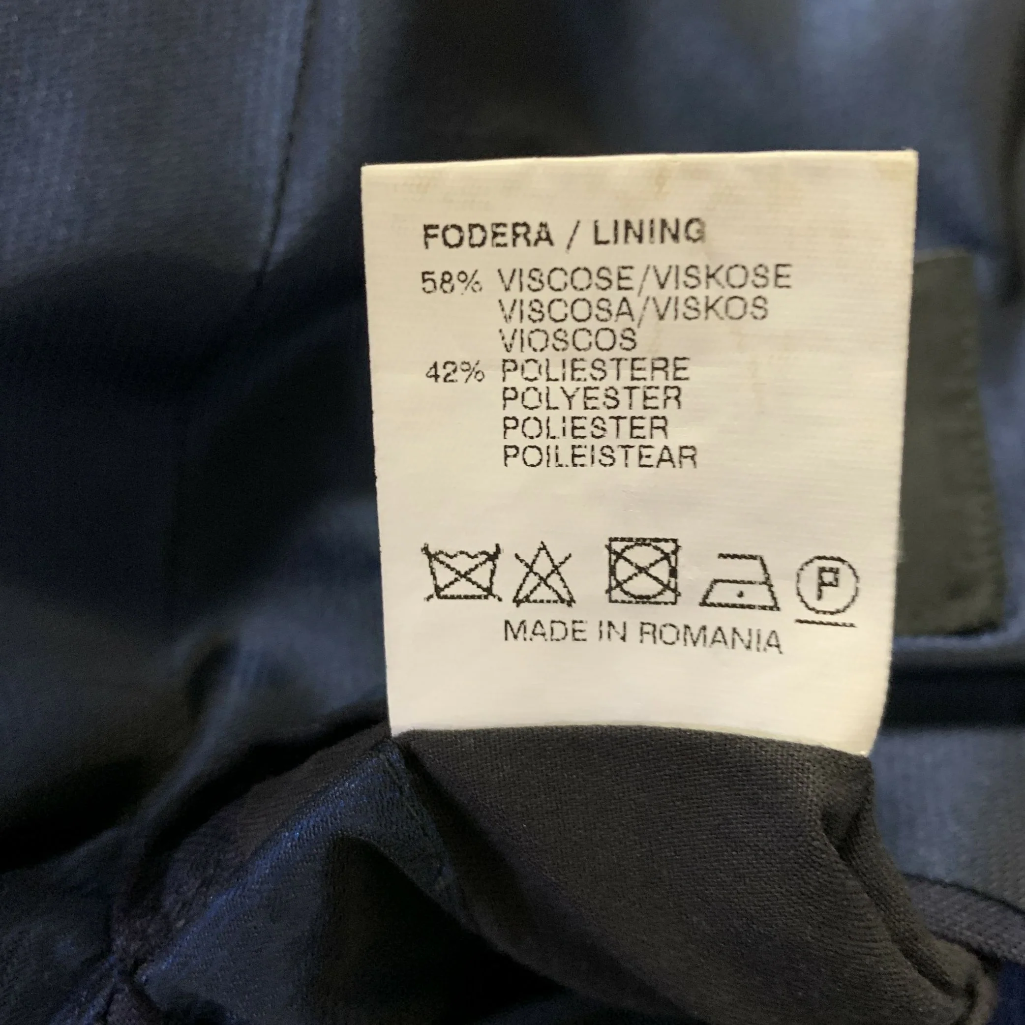 BOGGI Chest Size 36 Navy Blue Tartan Wool Notch Lapel 34 28 Suit - Image 11