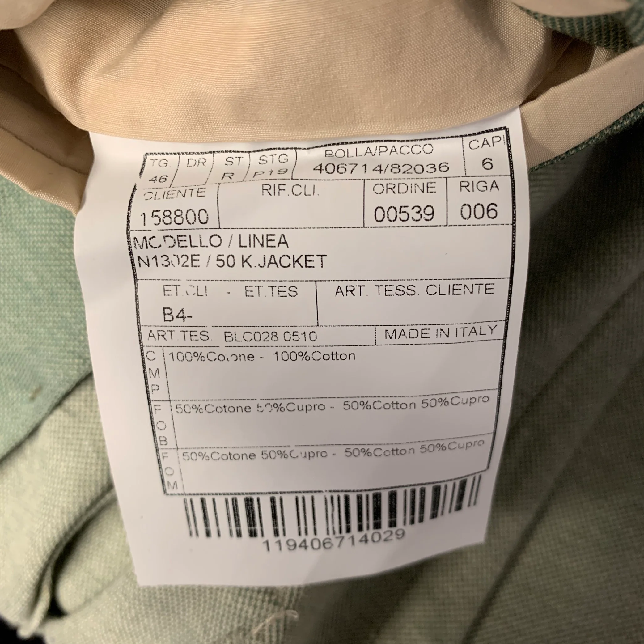BOGLIOLI Size 36 Green Woven Cotton Notch Lapel Sport Coat - Image 6