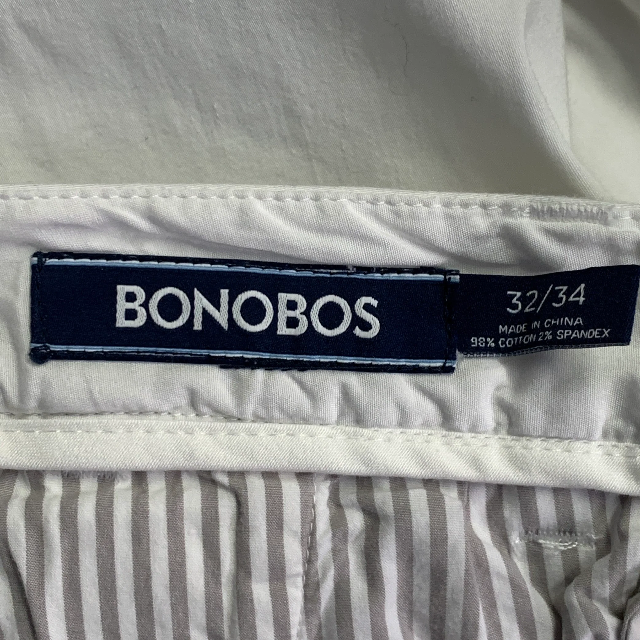 BONOBOS Size 32 White Cotton Blend Straight Zip Fly Casual Pants - Image 5
