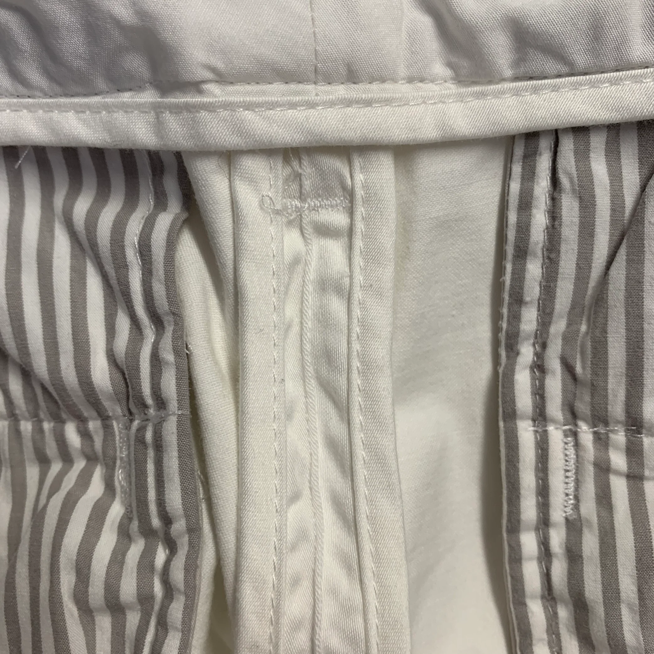BONOBOS Size 32 White Cotton Blend Straight Zip Fly Casual Pants - Image 8