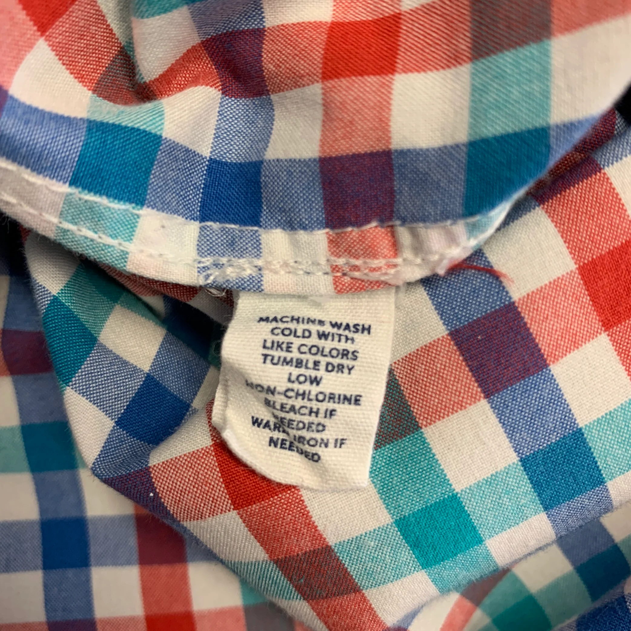 BONOBOS Size M Multi Color Checkered Cotton One Pocket Long Sleeve Shirt - Image 7