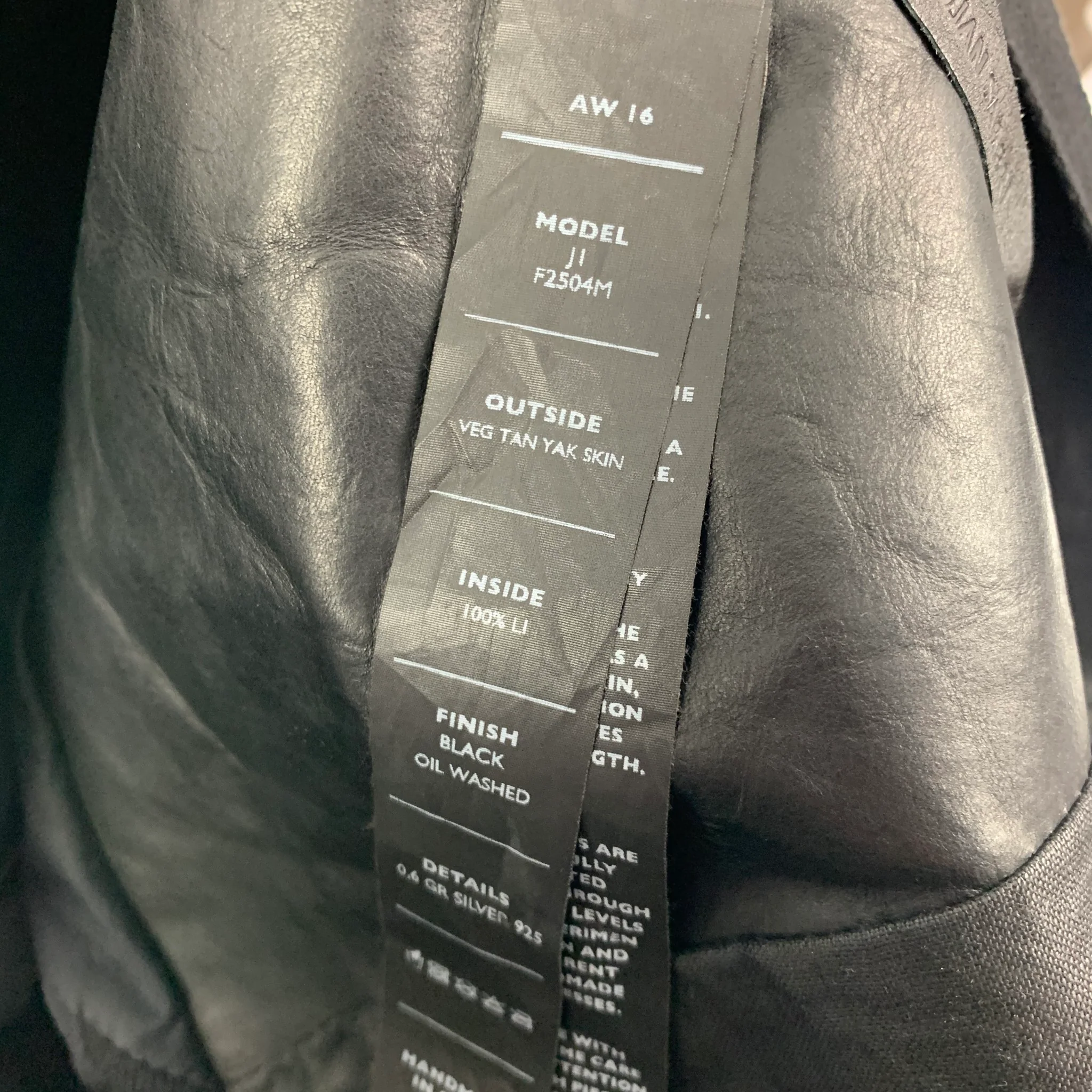 BORIS BIDJAN SABERI Size M Black Leather Zip Up Jacket - Image 4
