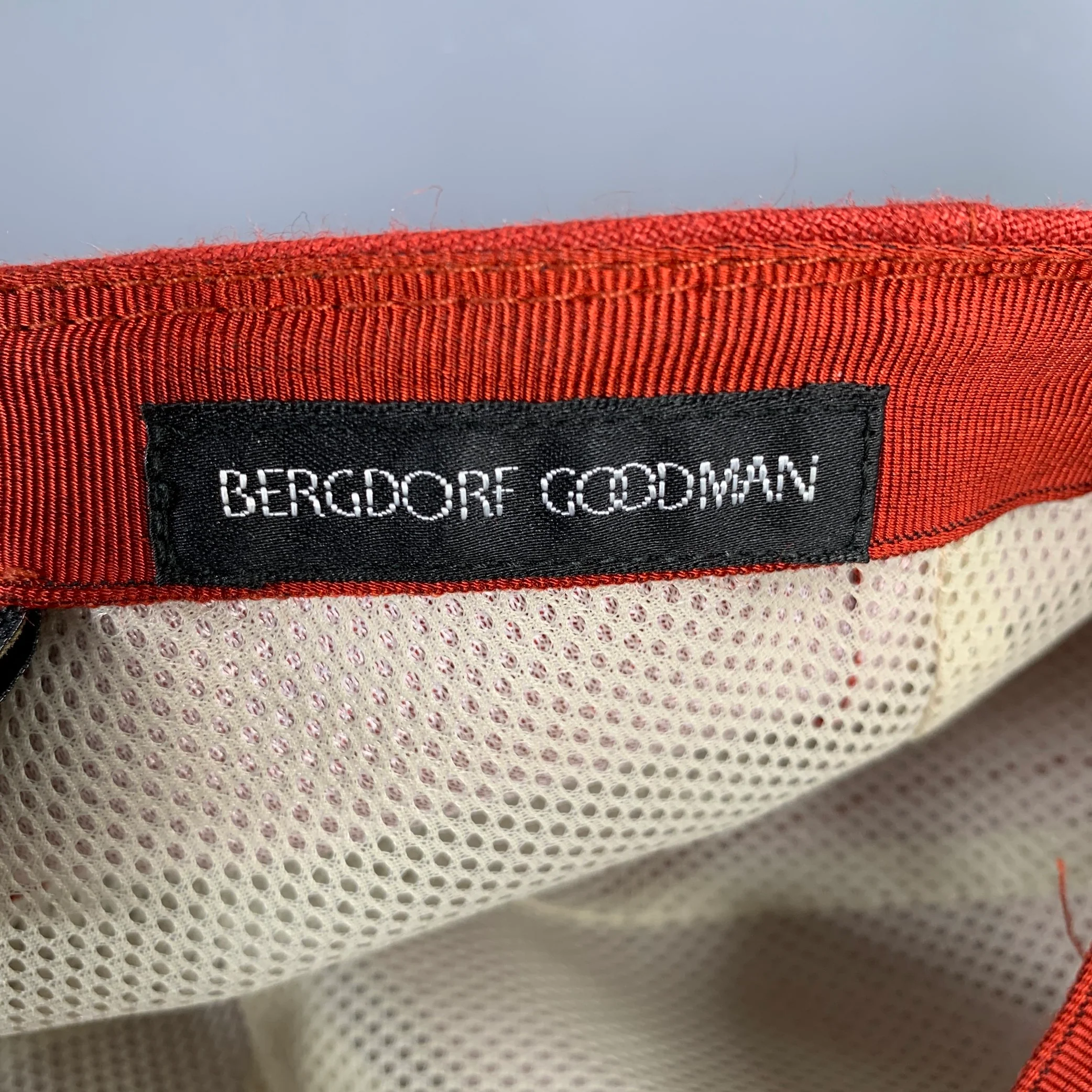 BORSALINO Size L Red Linen Hats - Image 6