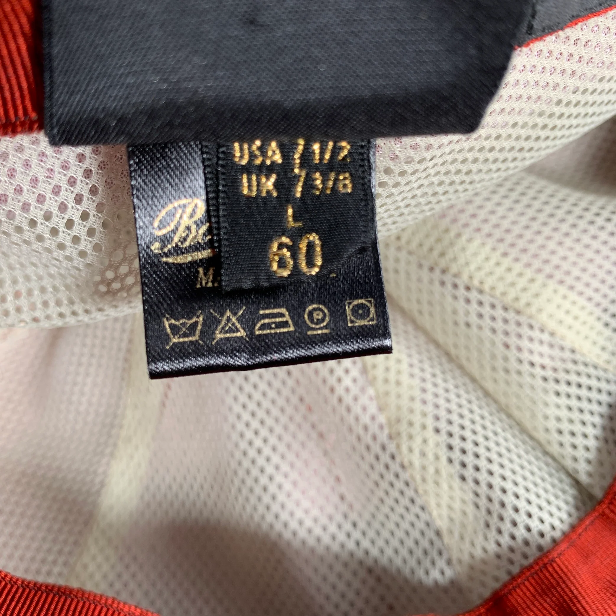 BORSALINO Size L Red Linen Hats - Image 8