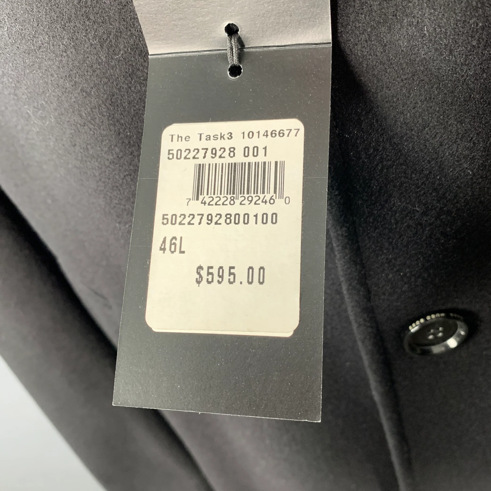 BOSS by HUGO BOSS Size 46 The Task 3 Black Virgin Wool Blend Over Coat - Image 5
