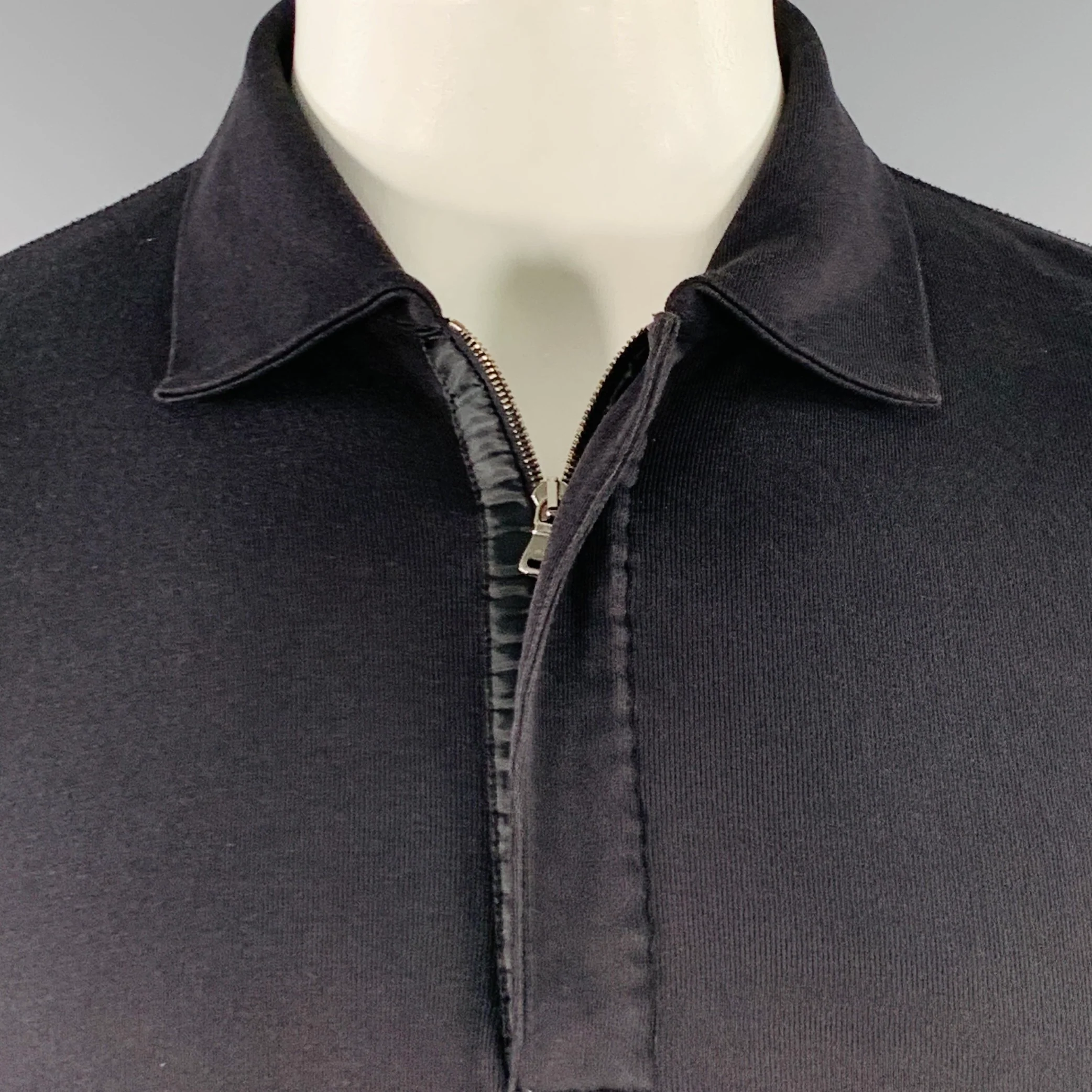 BOSS by HUGO BOSS Size L Black Polyamide Blend Zip Polo - Image 2