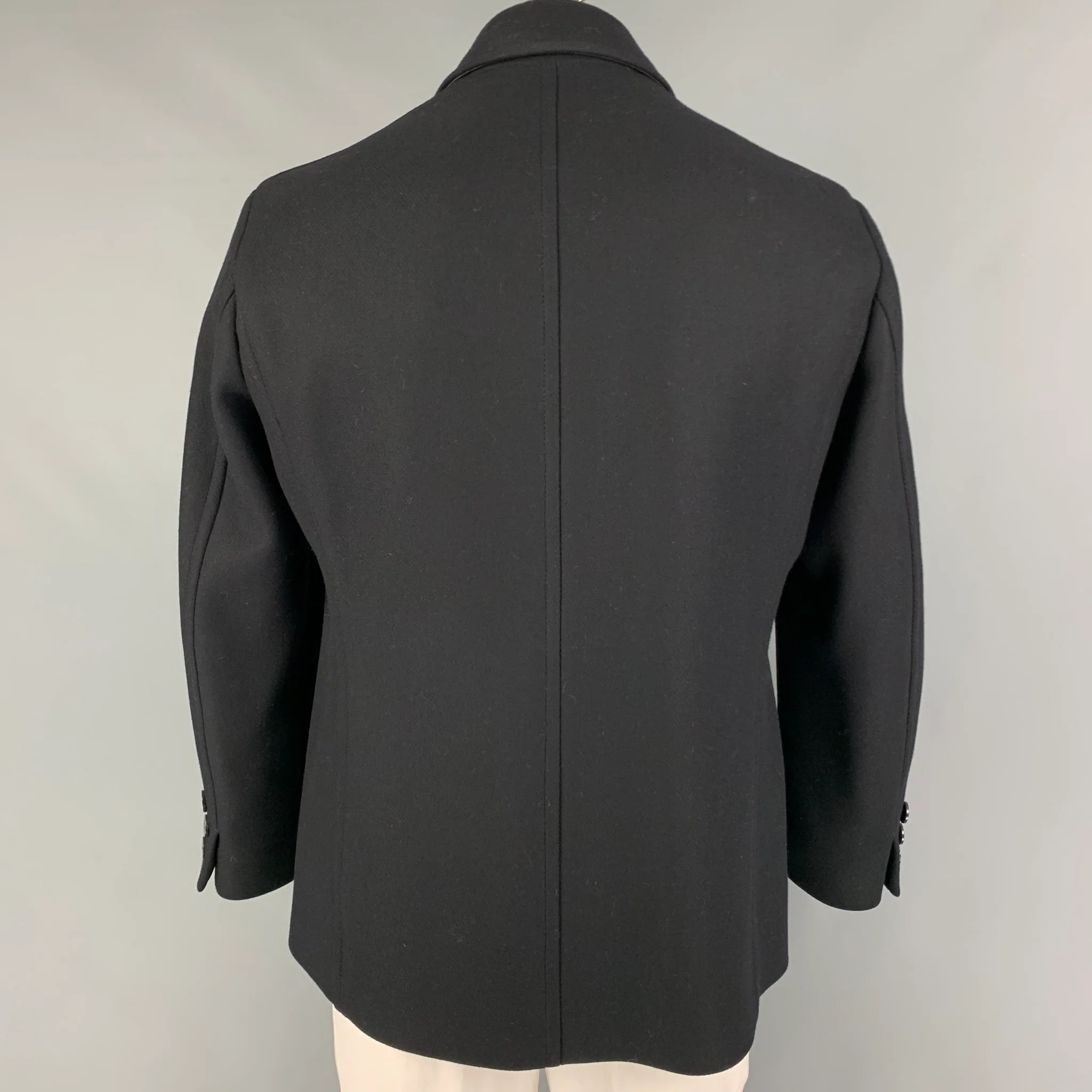 BOSS by HUGO BOSS Size M Navy Virgin Wool Cashmere Peacoat - Image 3