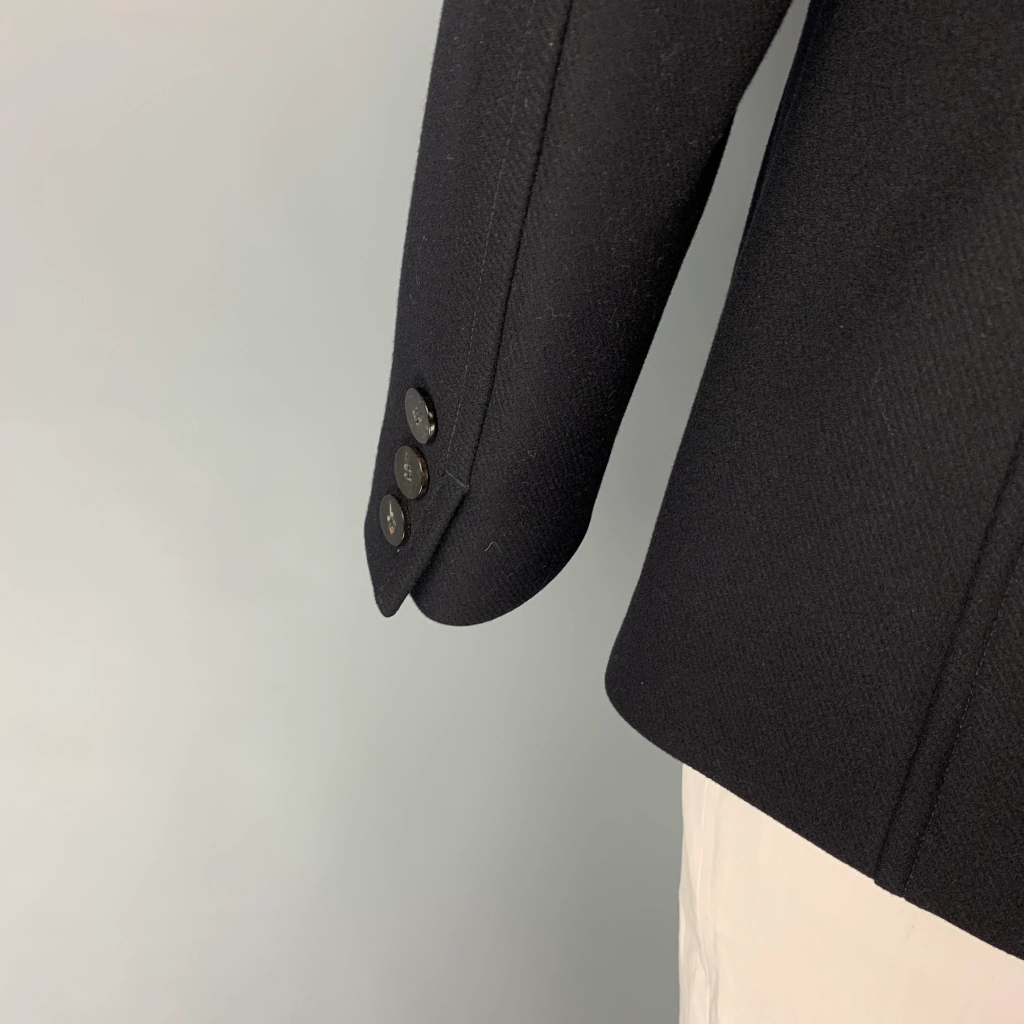 BOSS by HUGO BOSS Size M Navy Virgin Wool Cashmere Peacoat - Image 4