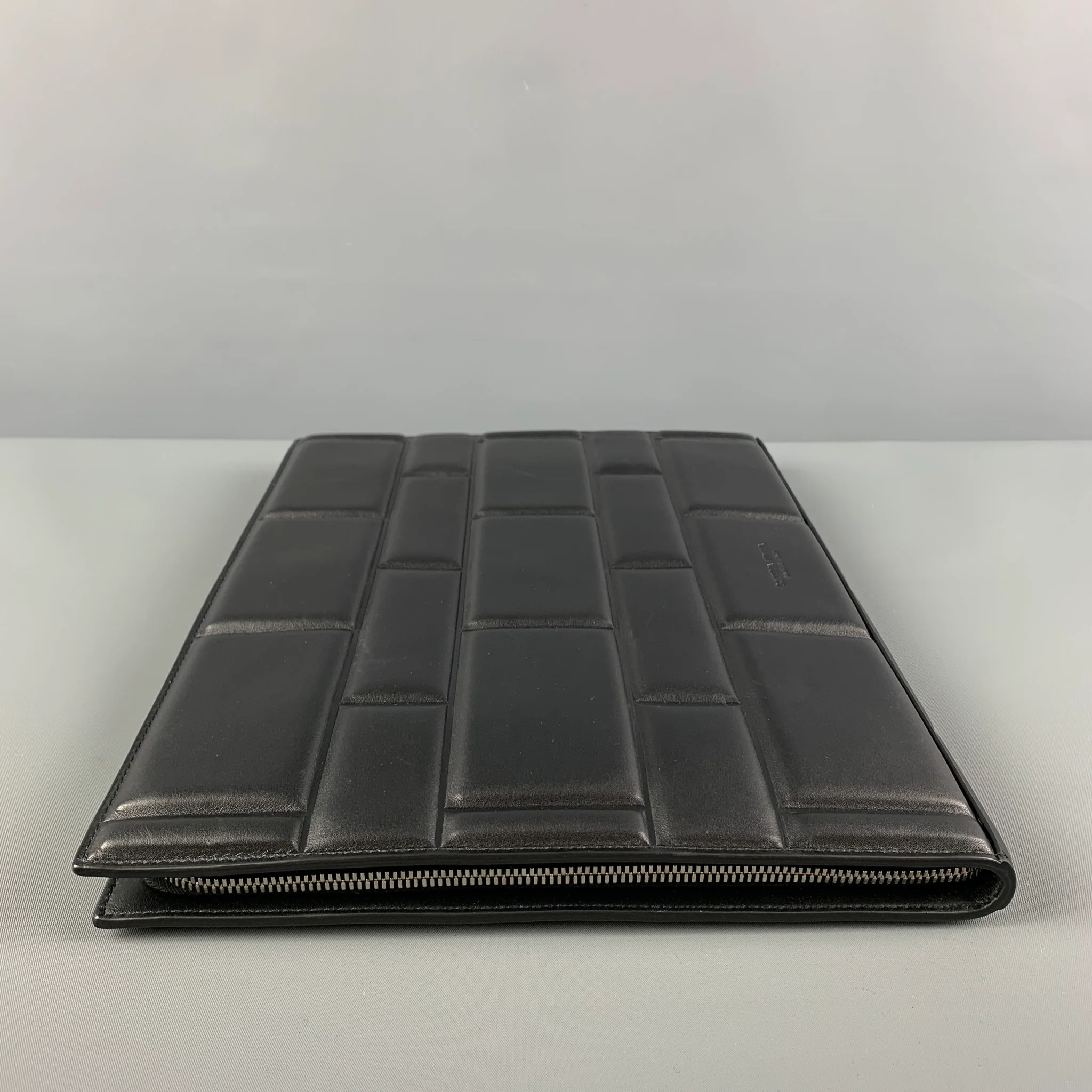 BOTTEGA VENETA Black Padded Leather Laptop Case - Image 3