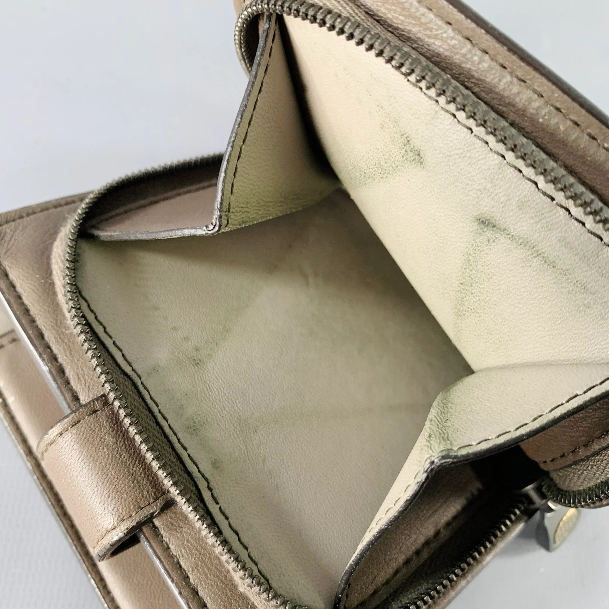BOTTEGA VENETA Brown Woven Leather Intrecciato Small Flap Wallet - Image 4